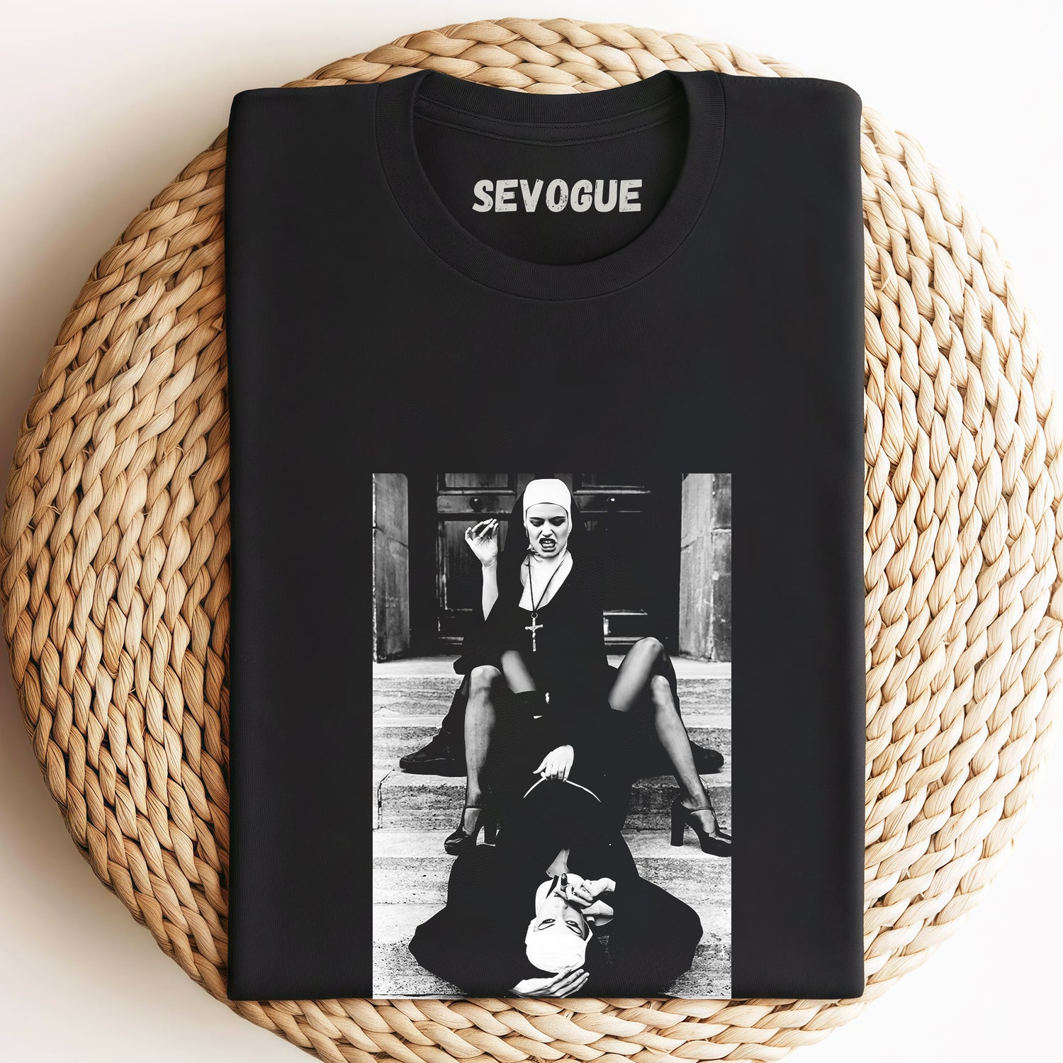 Nun Smoking A Cigar Unisex Tee, Sweatshirt & Hoodi