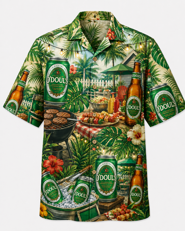 O’Doul’s Backyard BBQ Hawaiian Shirt