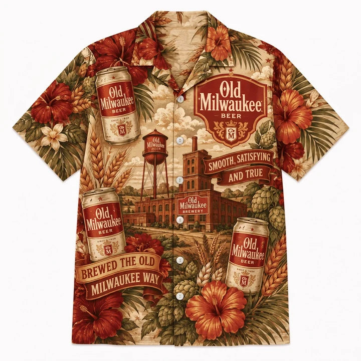 Old Milwaukee Brewery Vintage Hawaiian Shirt