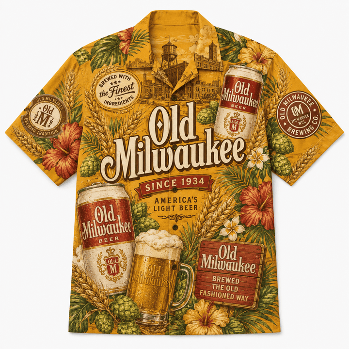 Old Milwaukee Golden Vintage Hawaiian Shirt