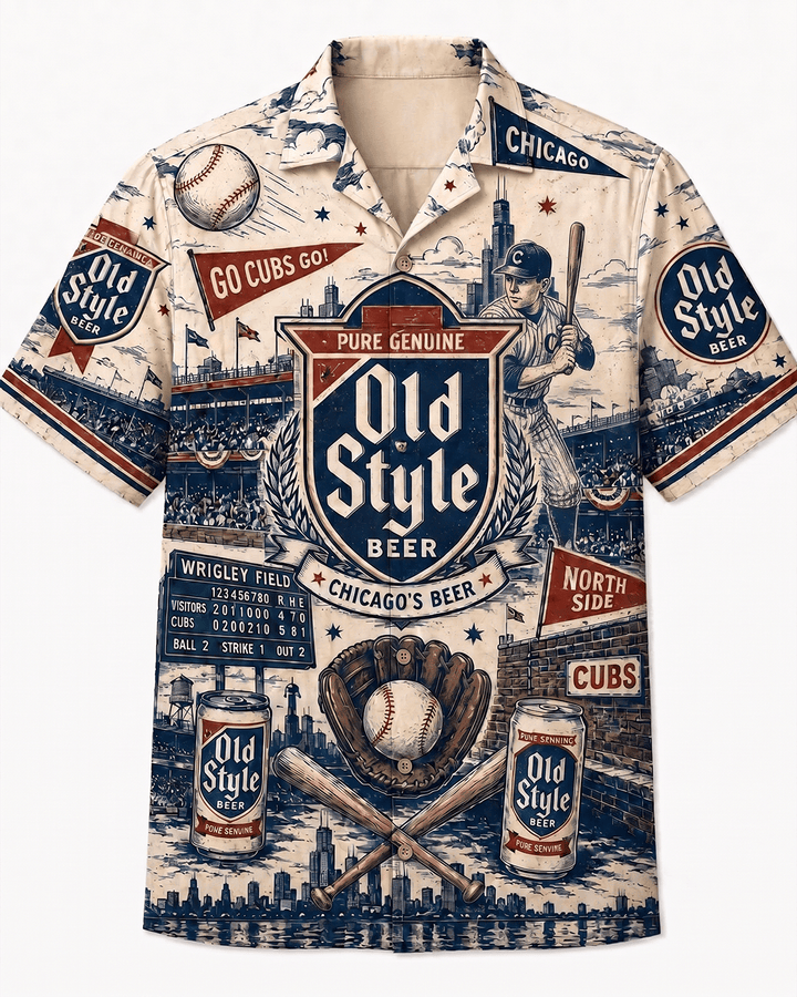 Old Style Beer Chicago Baseball Hawaiian Shirt