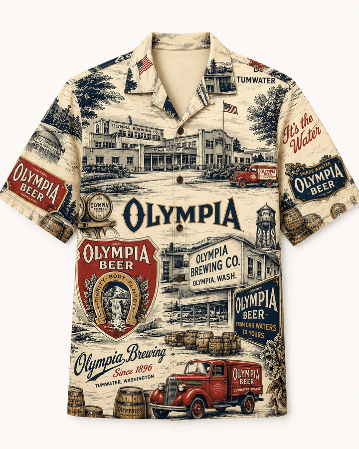 Olympia Beer Vintage Brewery Hawaiian Shirt