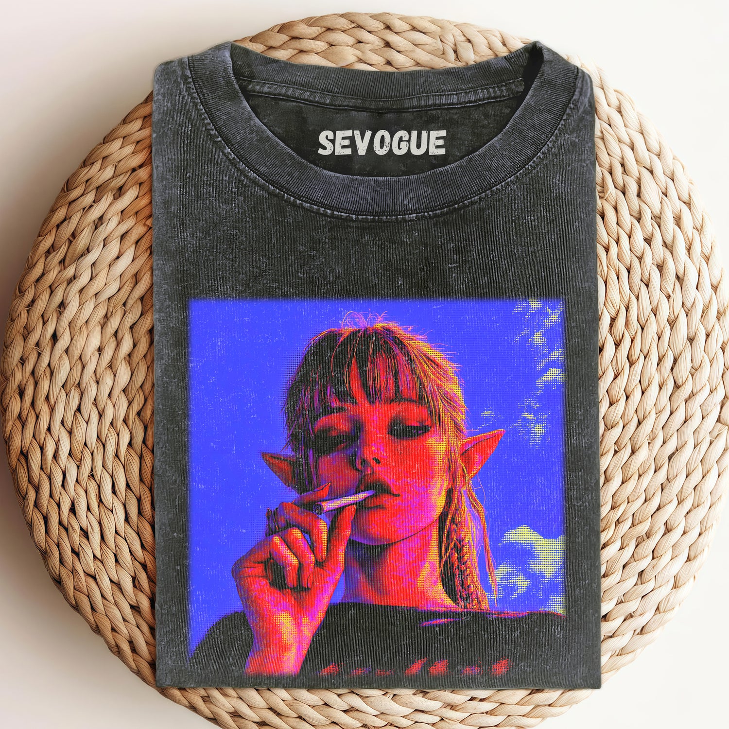 Pixel Smoking Elf Girl Unisex Tee, Sweatshirt & Hoodi
