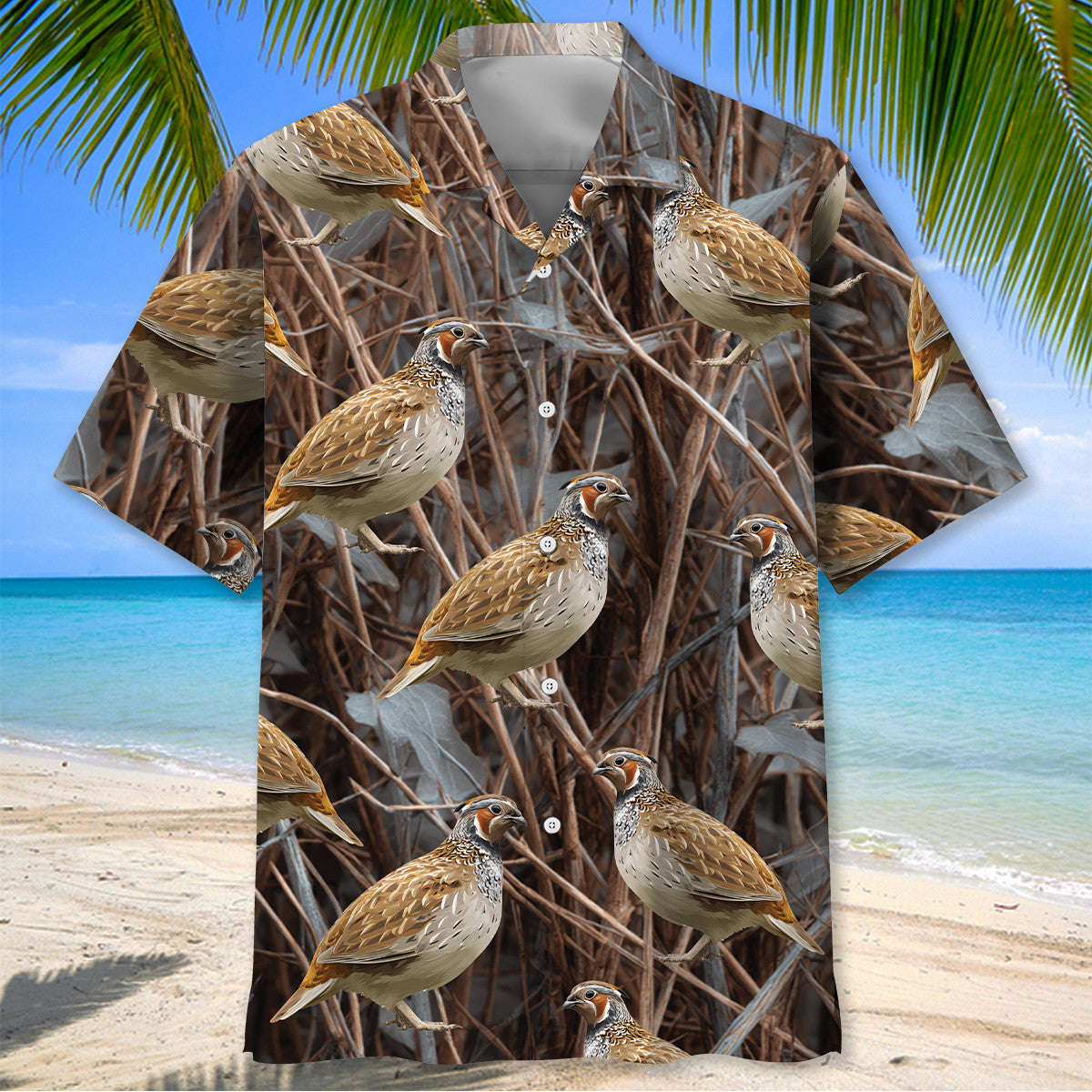 Quail Hunting Camouflage Hawaiian Shirt