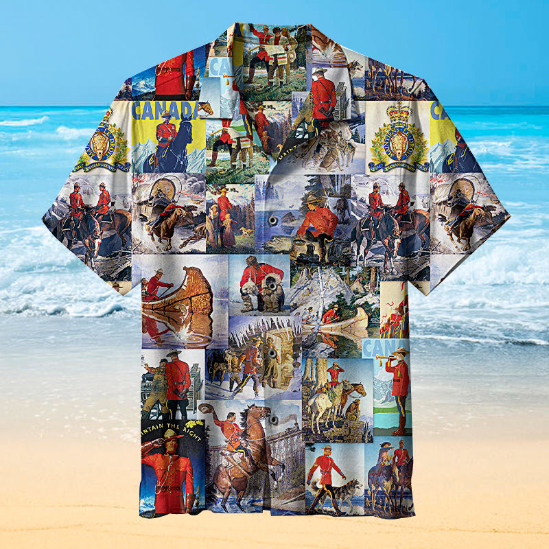 ROYAL CANADIAN MOUNTED POLICE COLLAGE Unisex Hawaiian Shirt