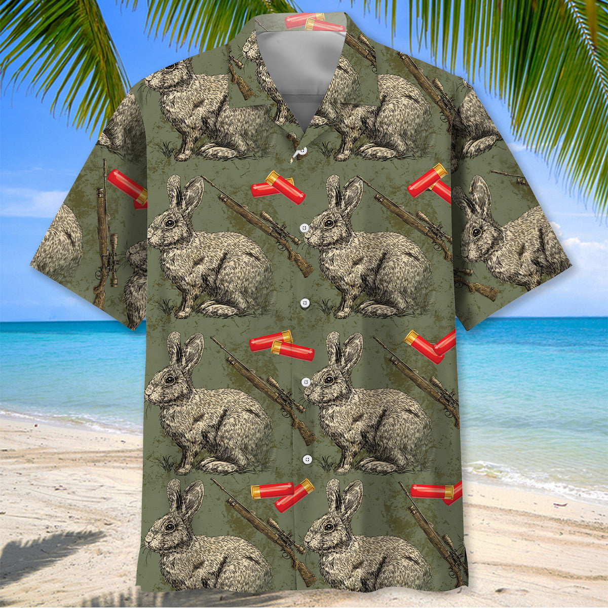 Rabbit Hunting Forest Hawaiian Shirt