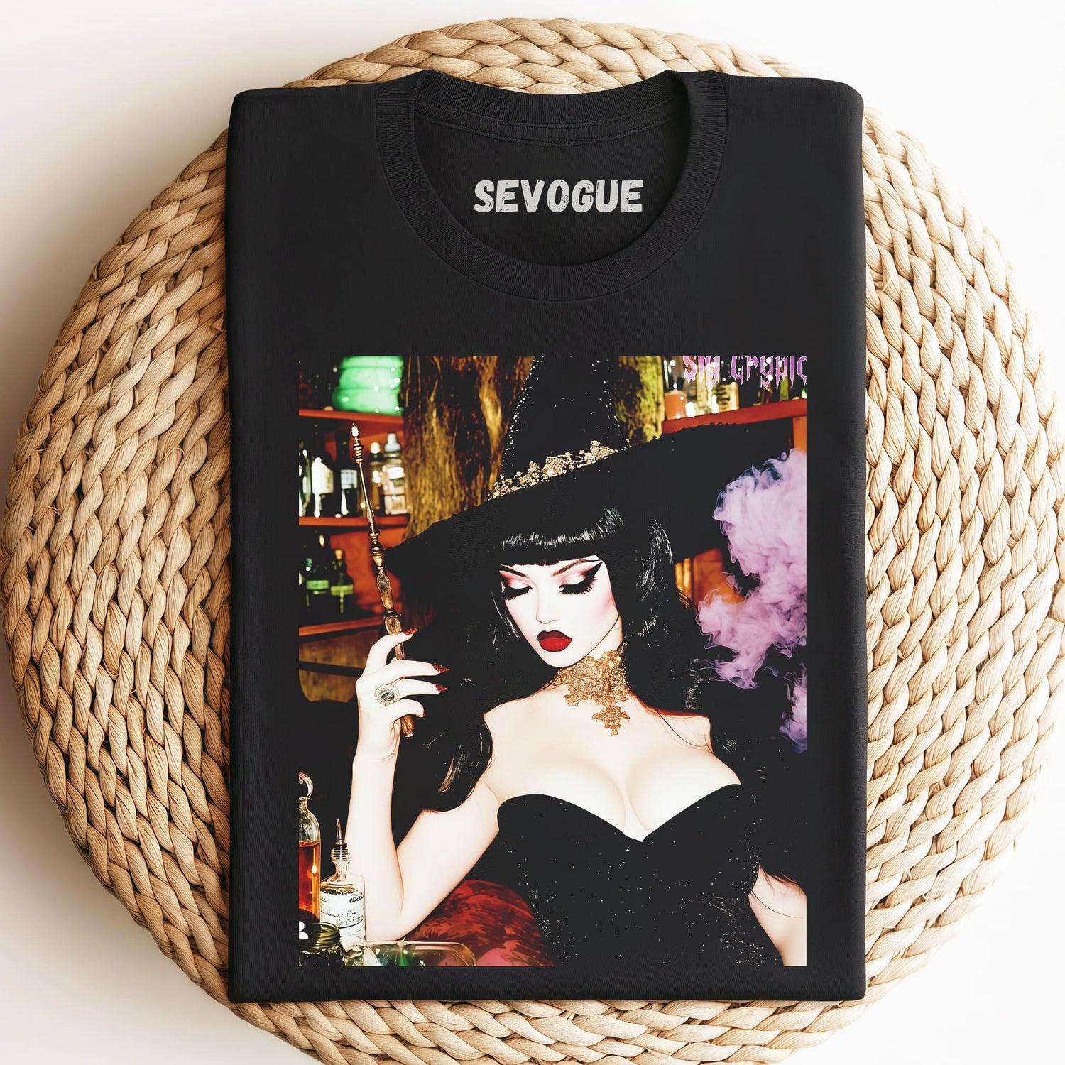 Red Lipped Witch Unisex Tee, Sweatshirt & Hoodie