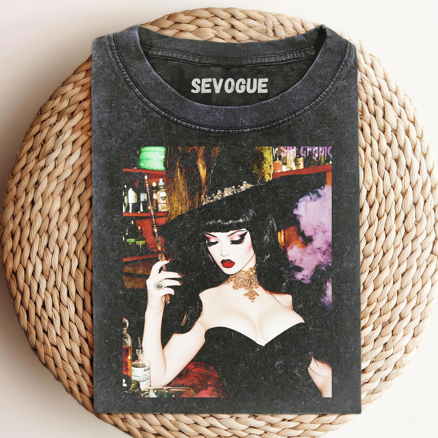 Red Lipped Witch Unisex Tee, Sweatshirt & Hoodie