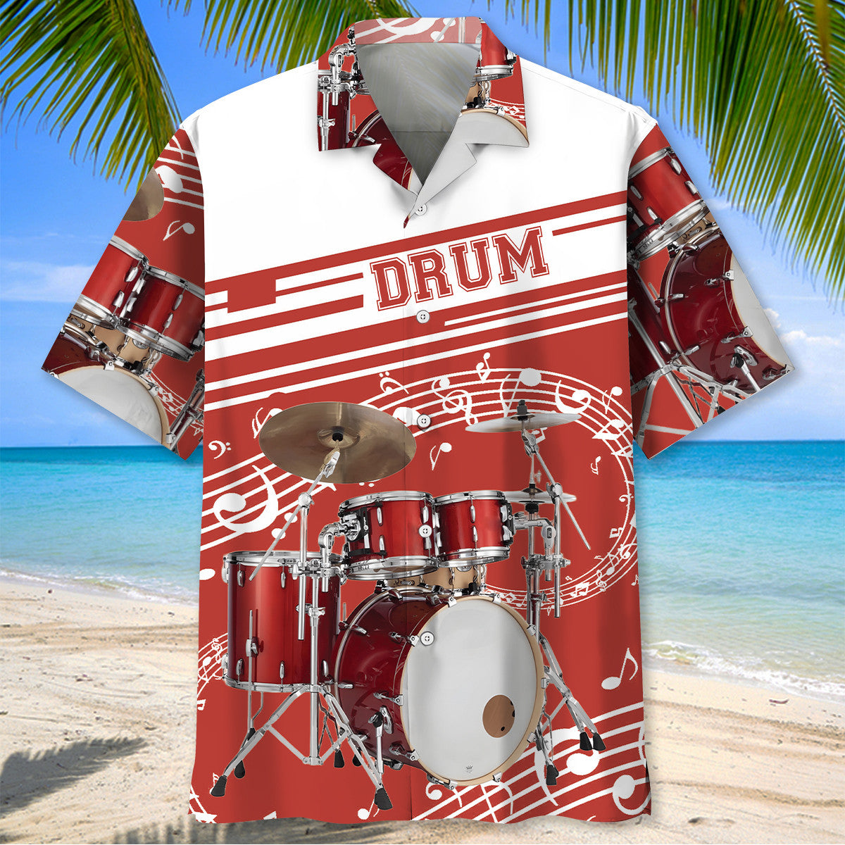 Red Drum Set Hawaiian Shirt