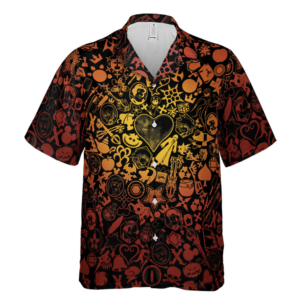 Red Key Heart Kingdom Hearts Hawaiian Shirt