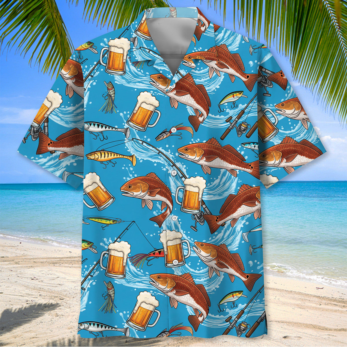Redfish Beer Hawaiian Shirt