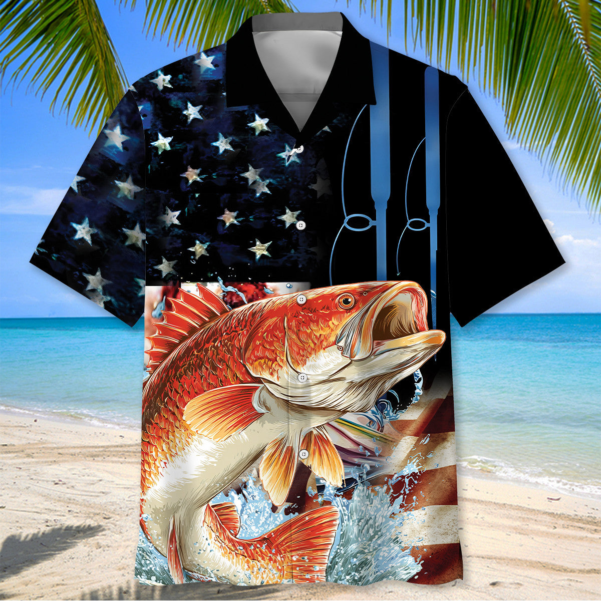 Redfish Usa Hawaiian Shirt