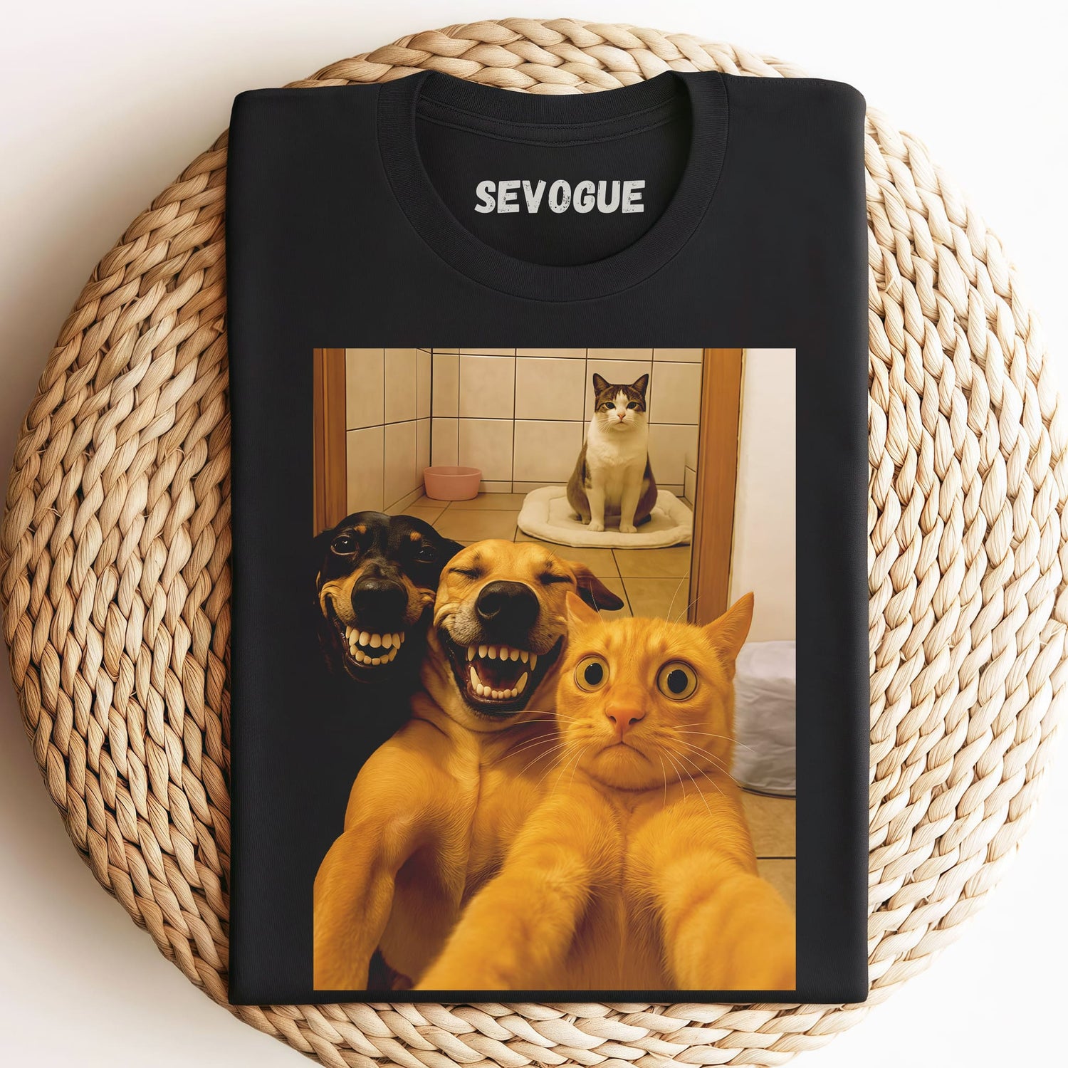 Retro Funny Kitten Unisex Tee, Sweatshirt & Hoodie