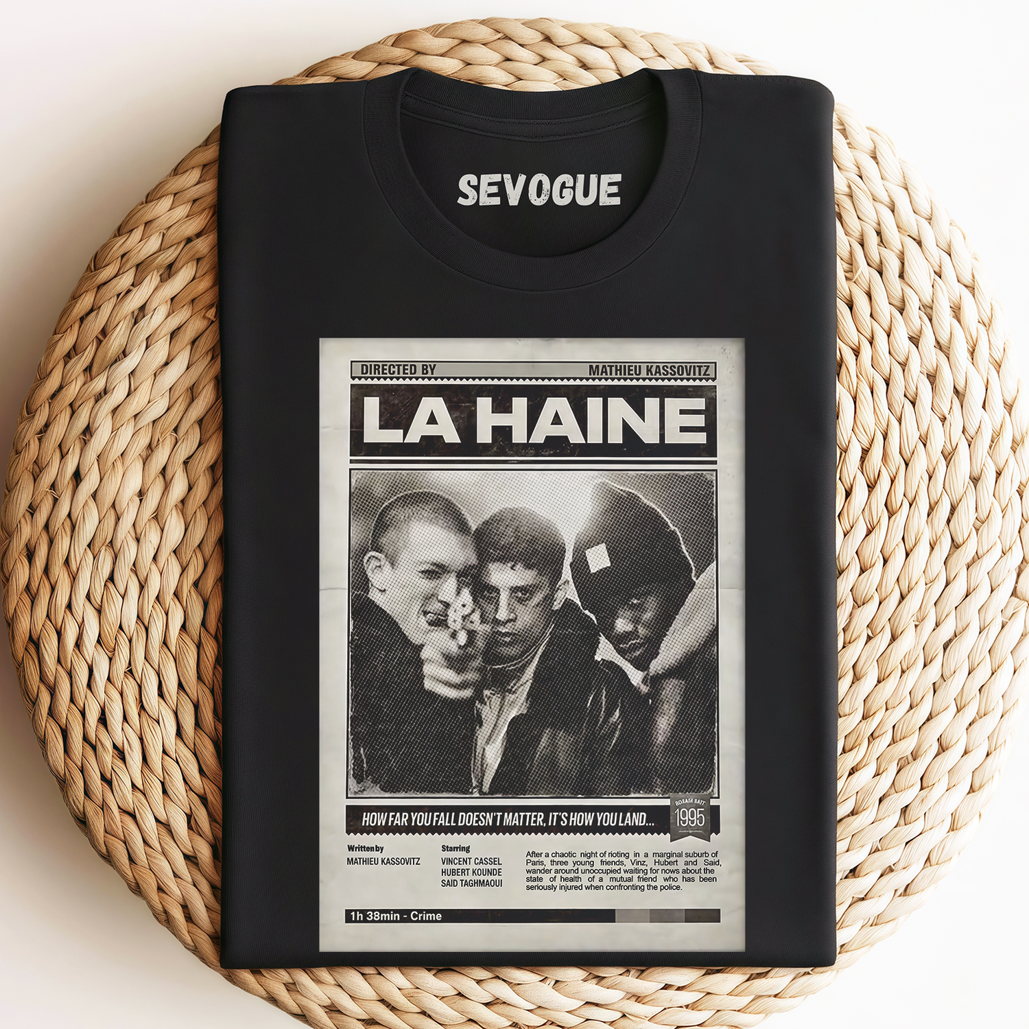 Retro La Haine Minimalist Poster Unisex Tee, Sweatshirt & Hoodie