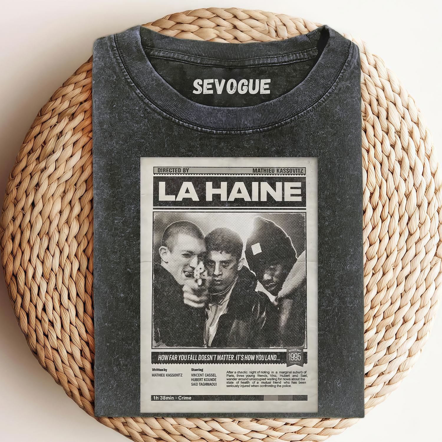 Retro La Haine Minimalist Poster Unisex Tee, Sweatshirt & Hoodie