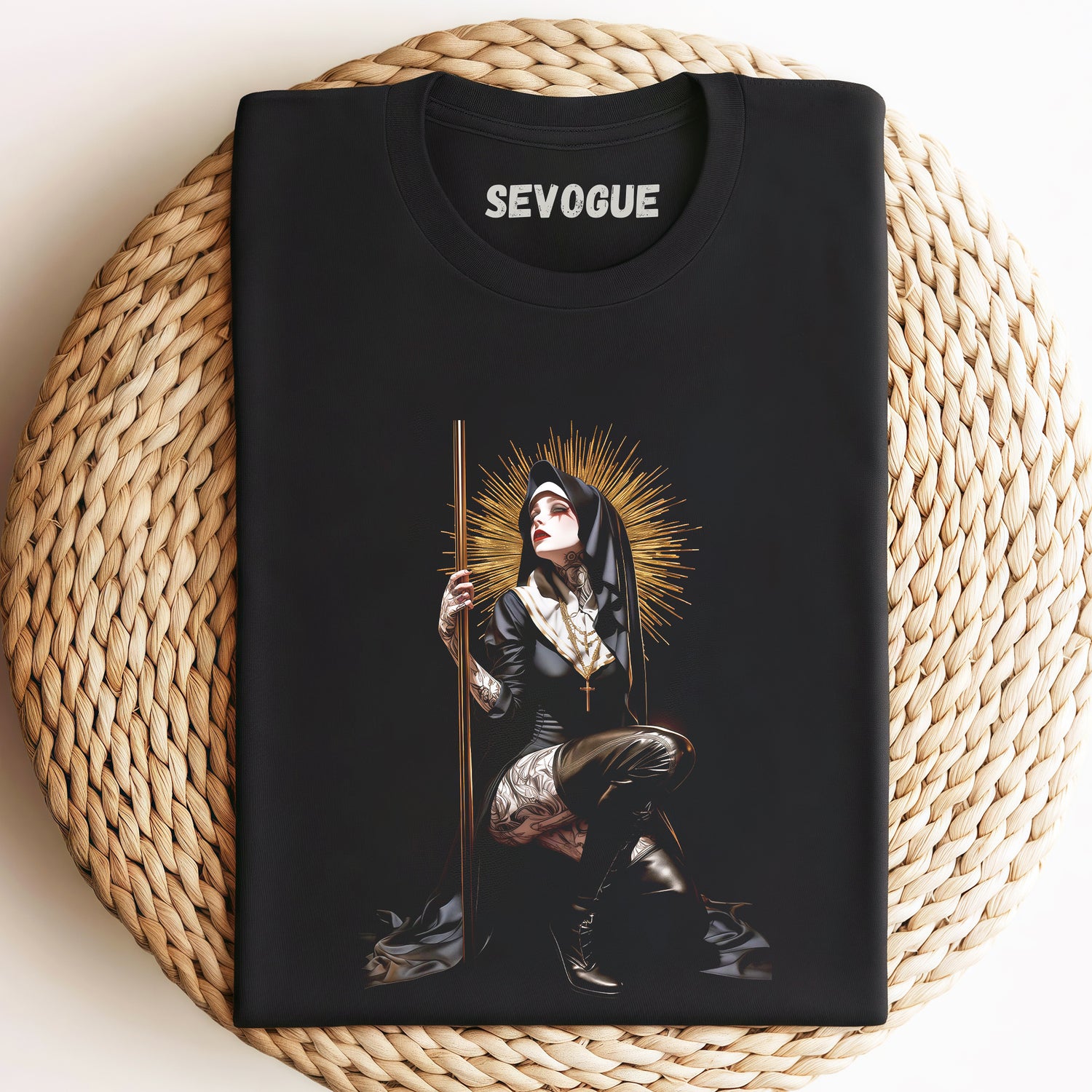 Retro Sexy Nun V1 Unisex Tee, Sweatshirt & Hoodi