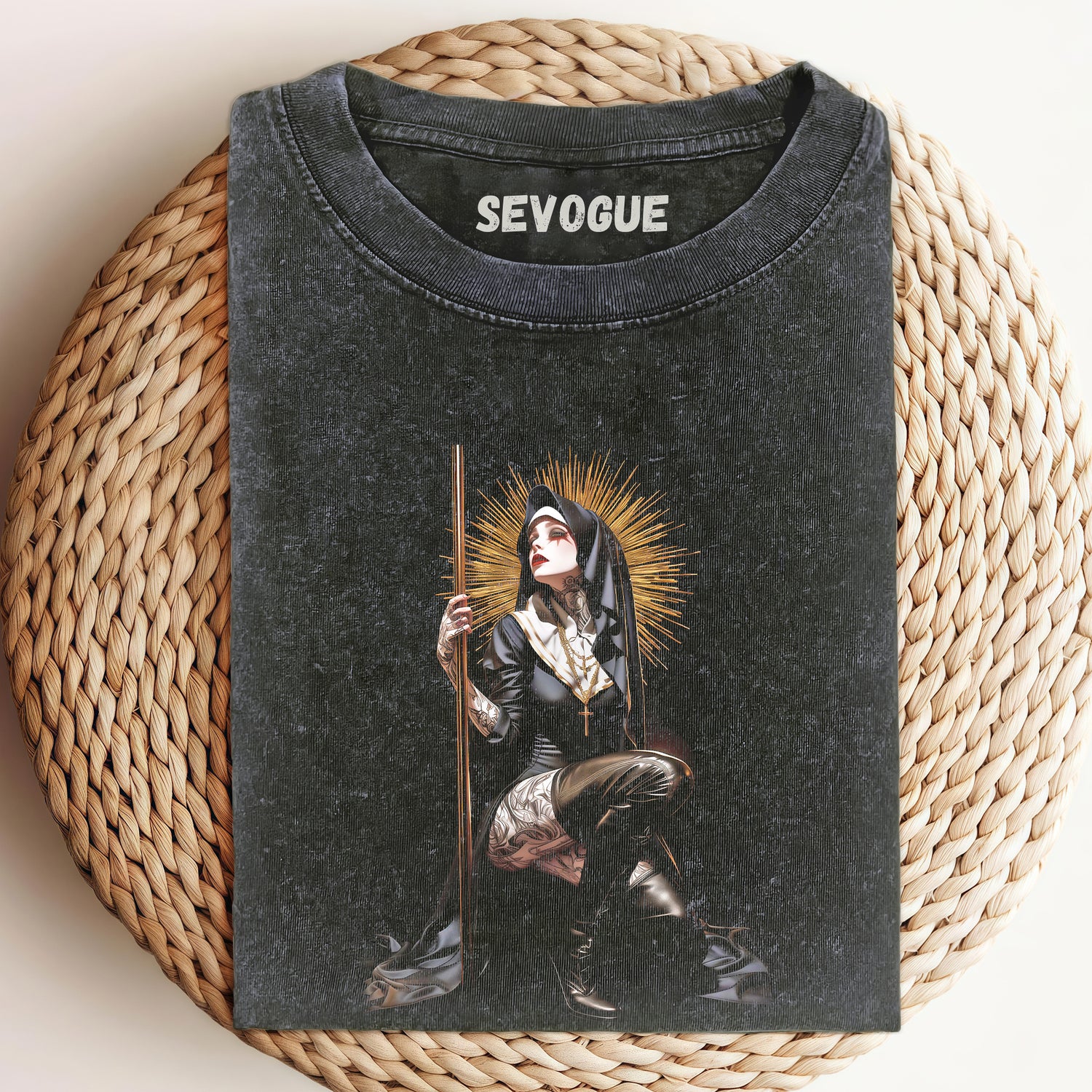 Retro Sexy Nun V1 Unisex Tee, Sweatshirt & Hoodi