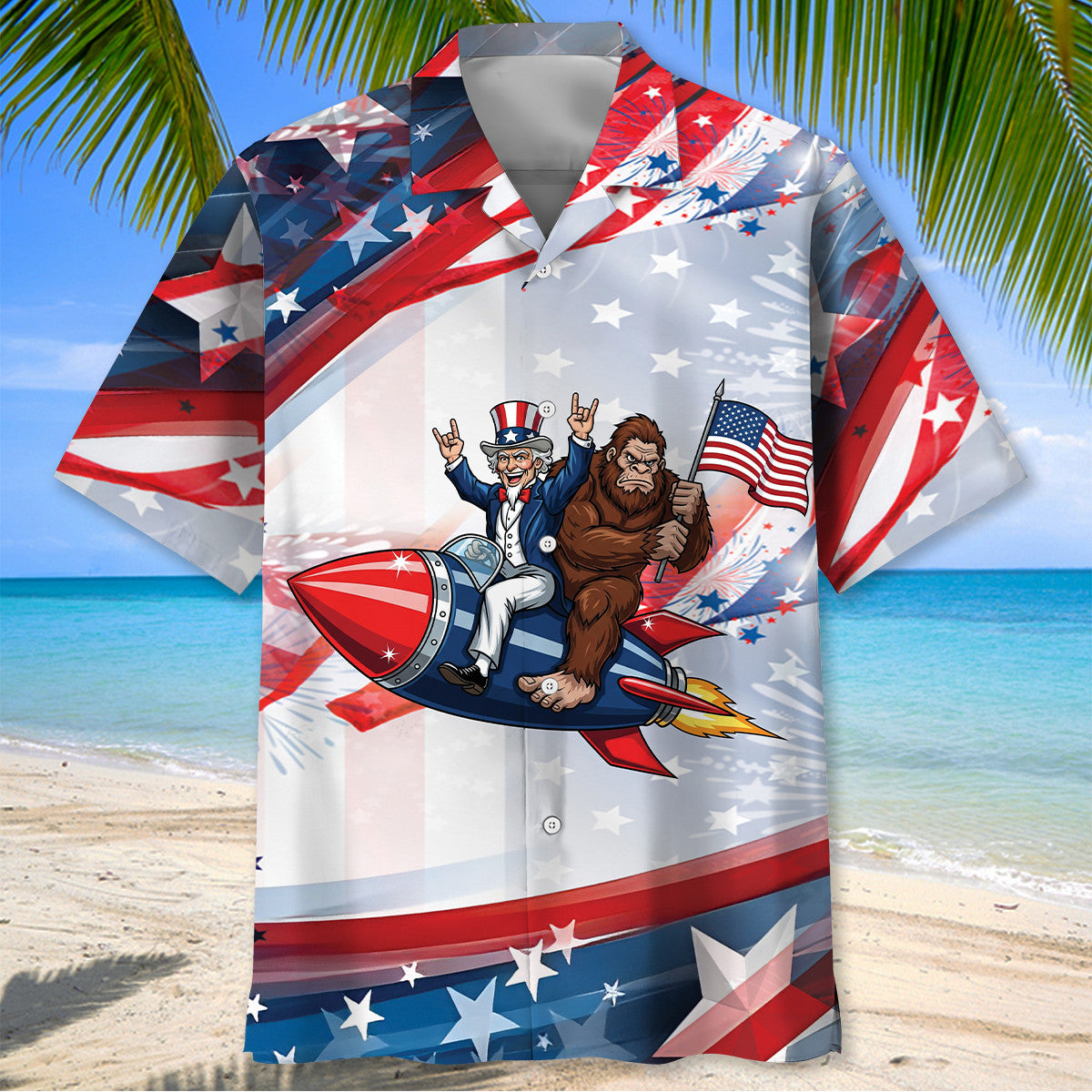 Riding Rocket Hawaiian Shirt