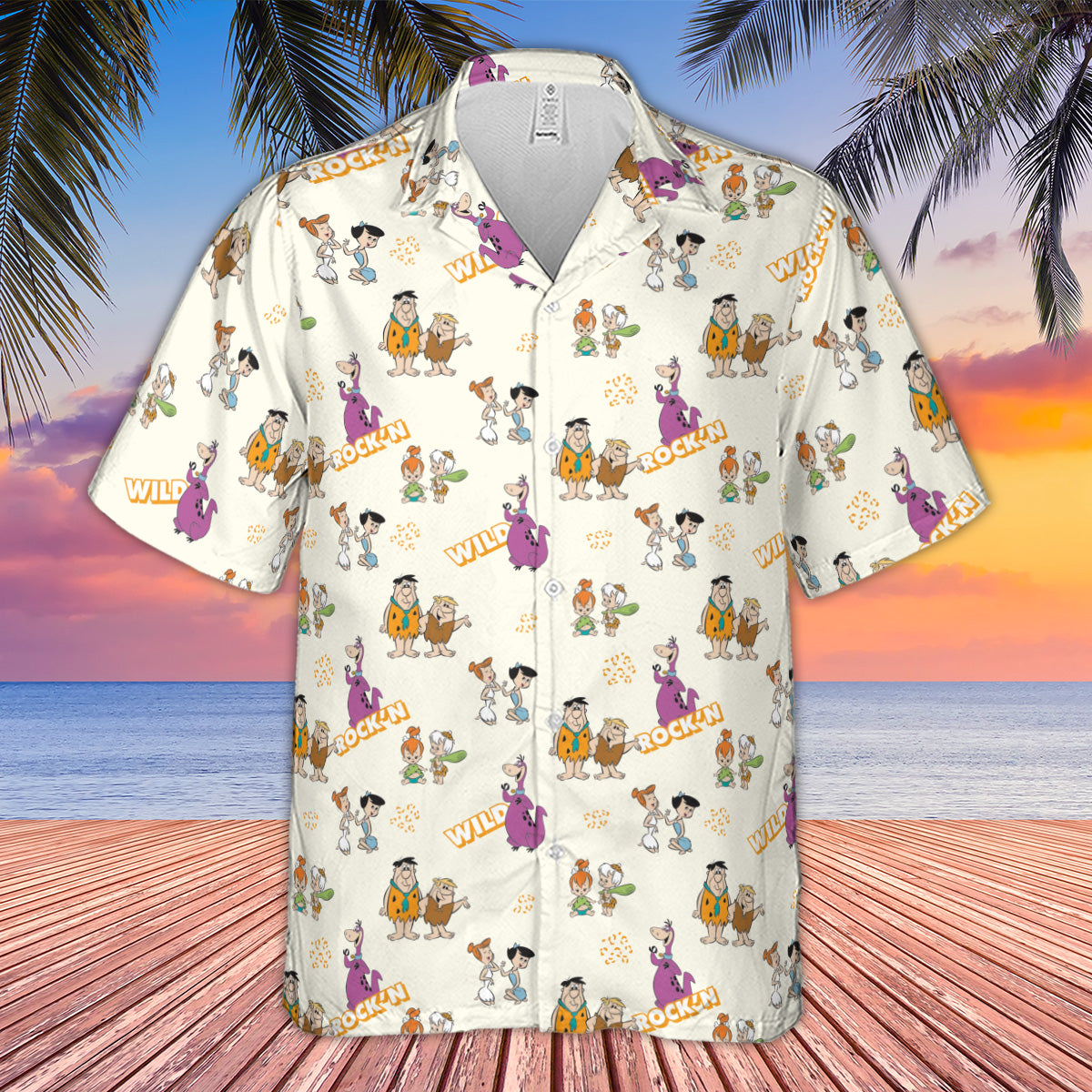 Rock'n The Flintstones Hawaiian Shirt