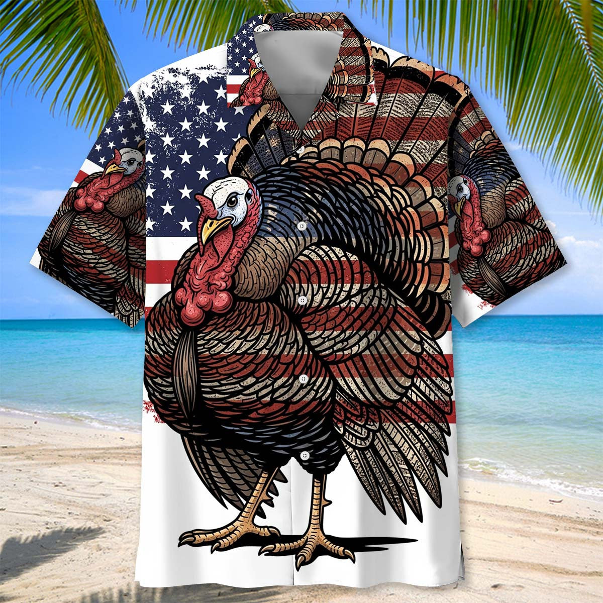 Rugged America Wild Turkey Hawaiian Shirt
