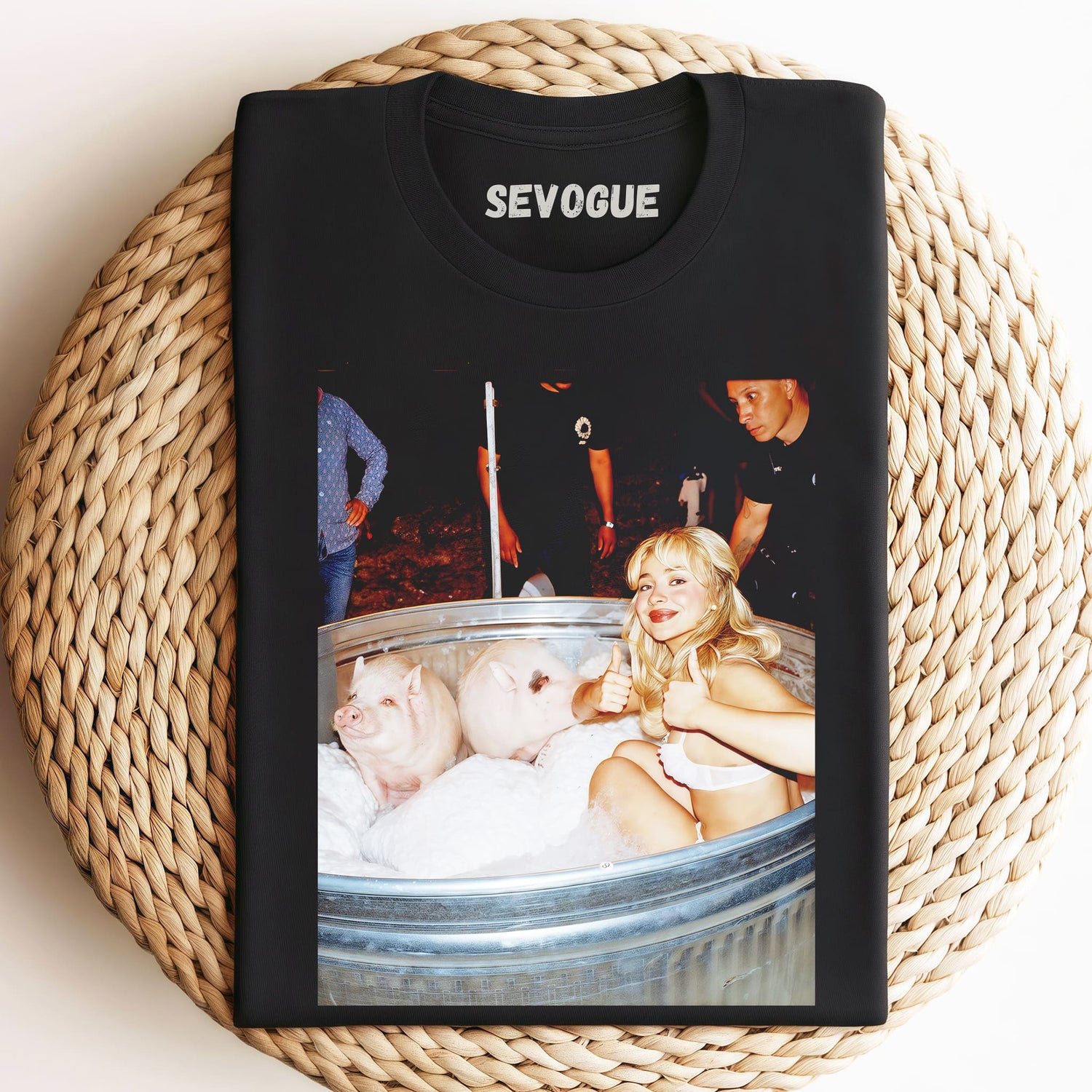 Sabrina Carpenter Takes A Bath With Two Pigs Unisex Tee, Sweatshirt & Hoodie