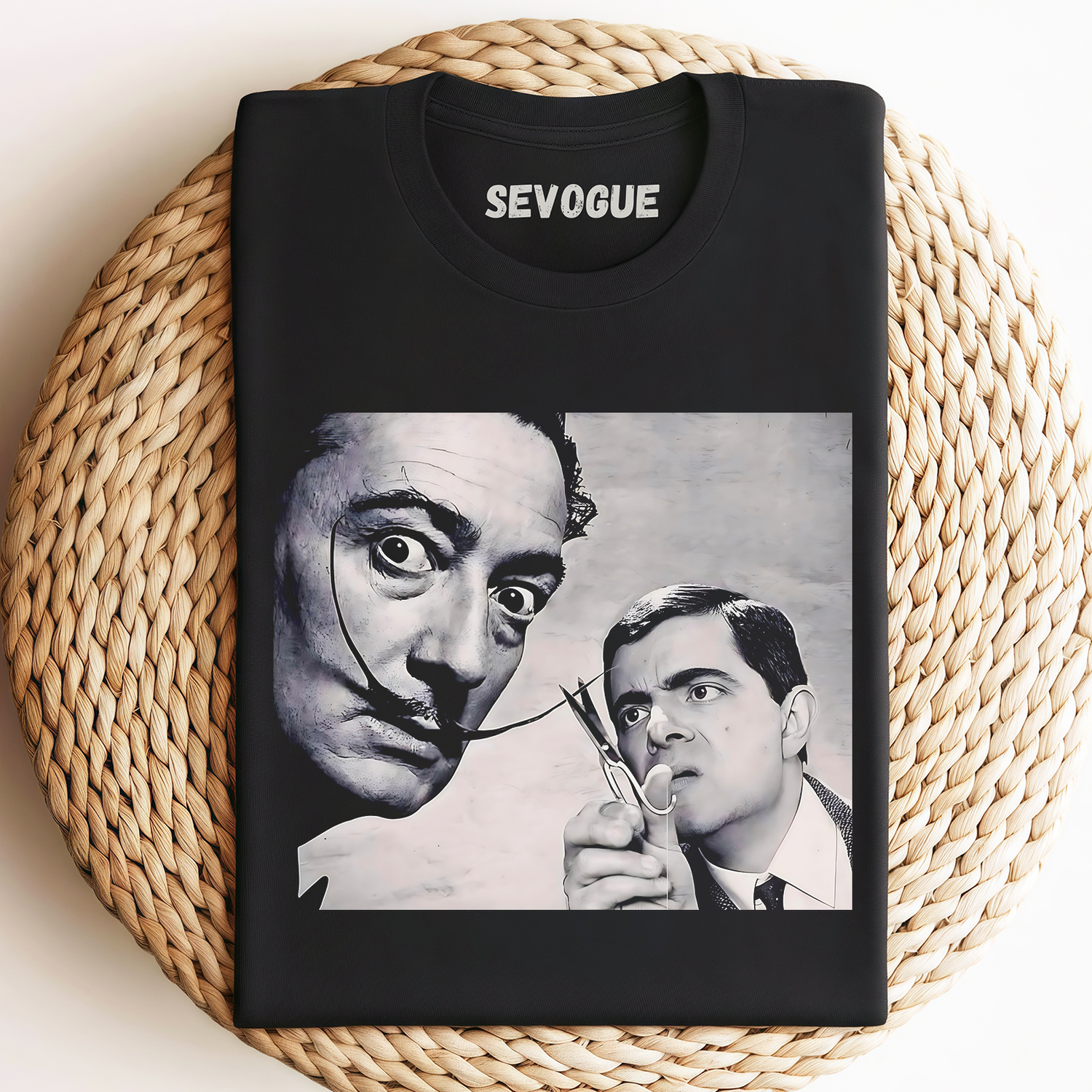 Salvador Dali And Hairdresser Mr.Bean Unisex Tee, Sweatshirt & Hoodie