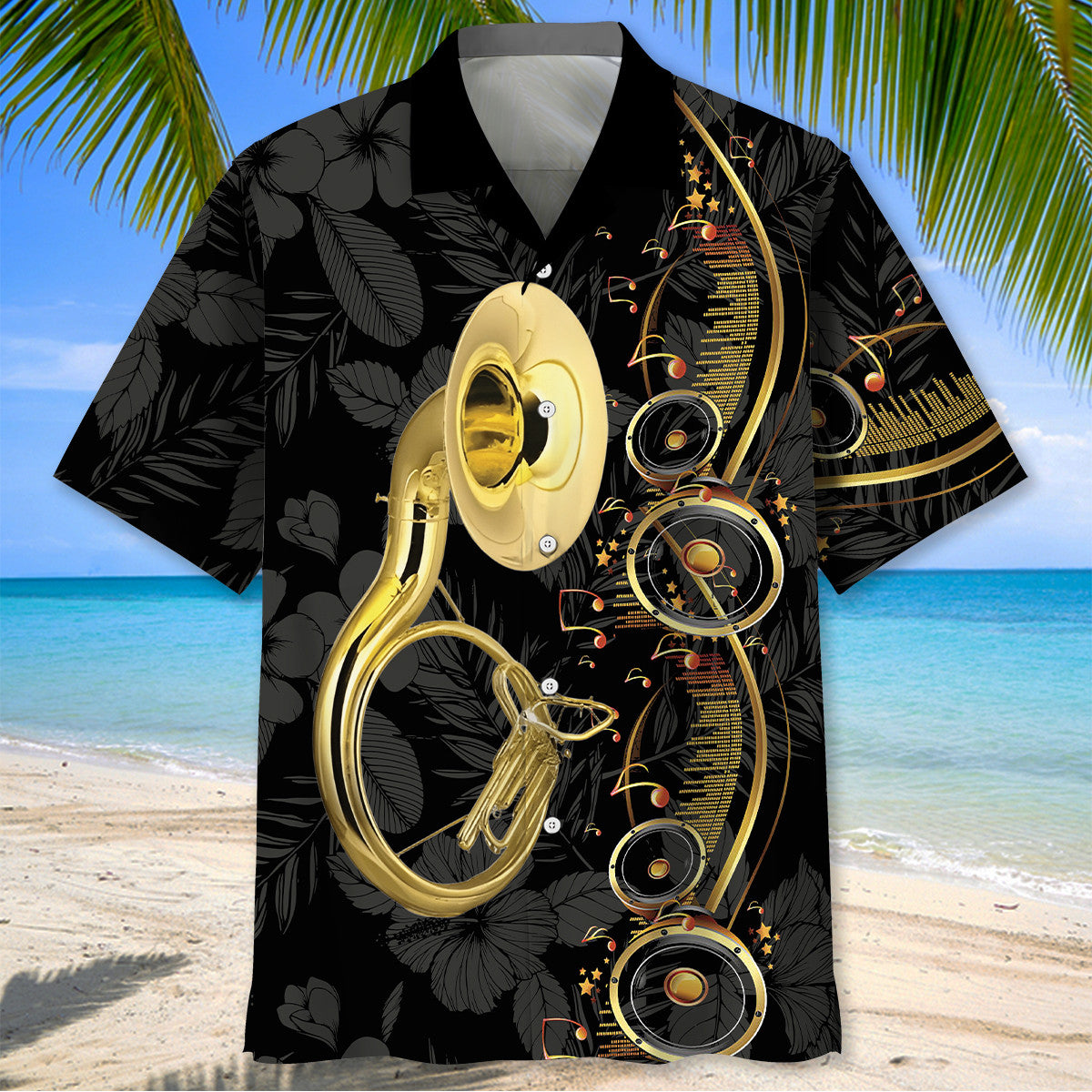 Sausaphone Black Music Hawaiian Shirt