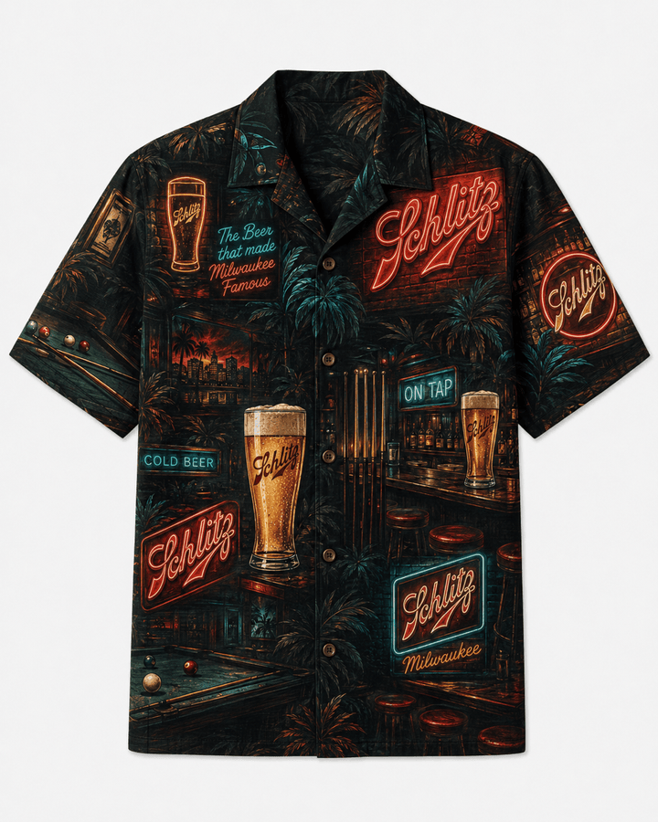 Schlitz Neon Tavern Hawaiian Shirt