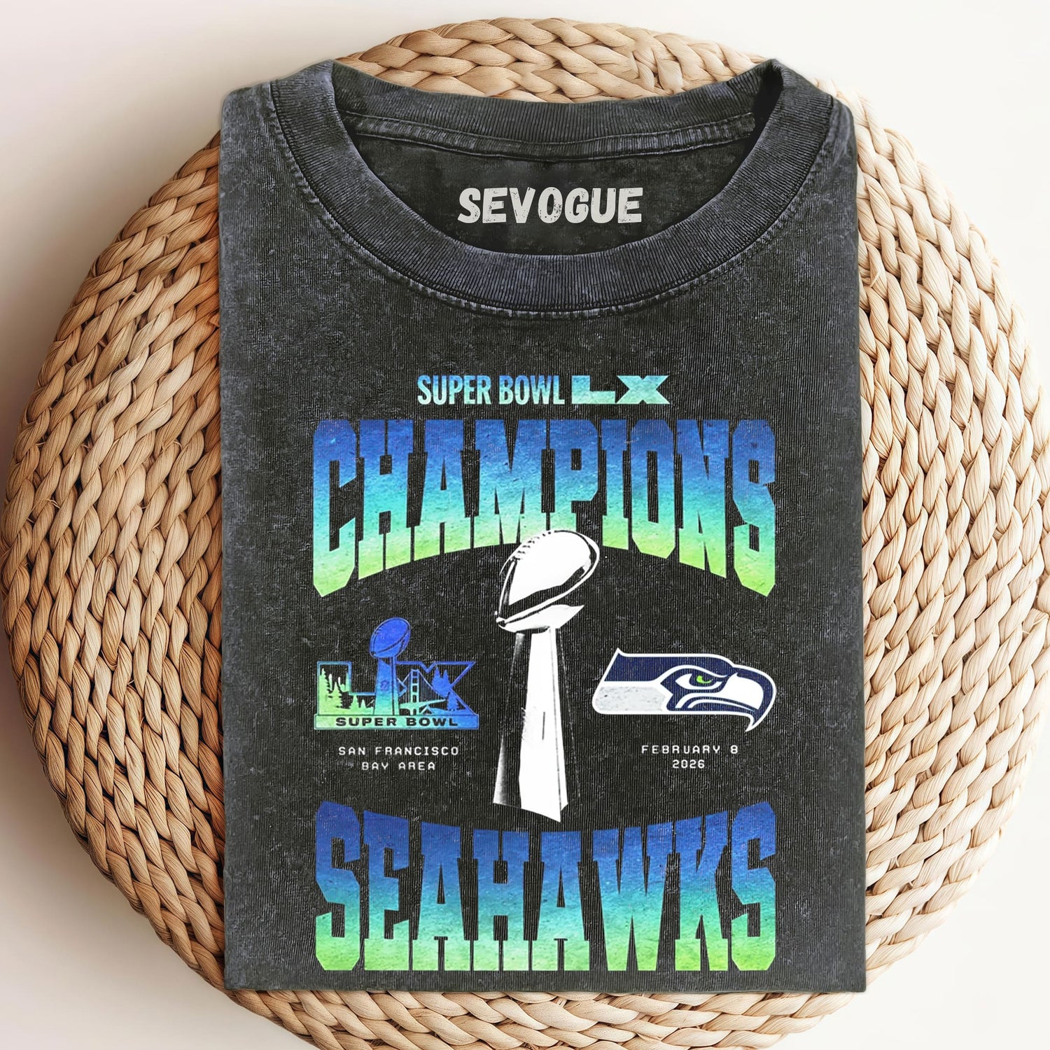 Seattle Seahawks & Super Bowl Lx Champion Unisex Tee, Sweatshirt & Hoodie
