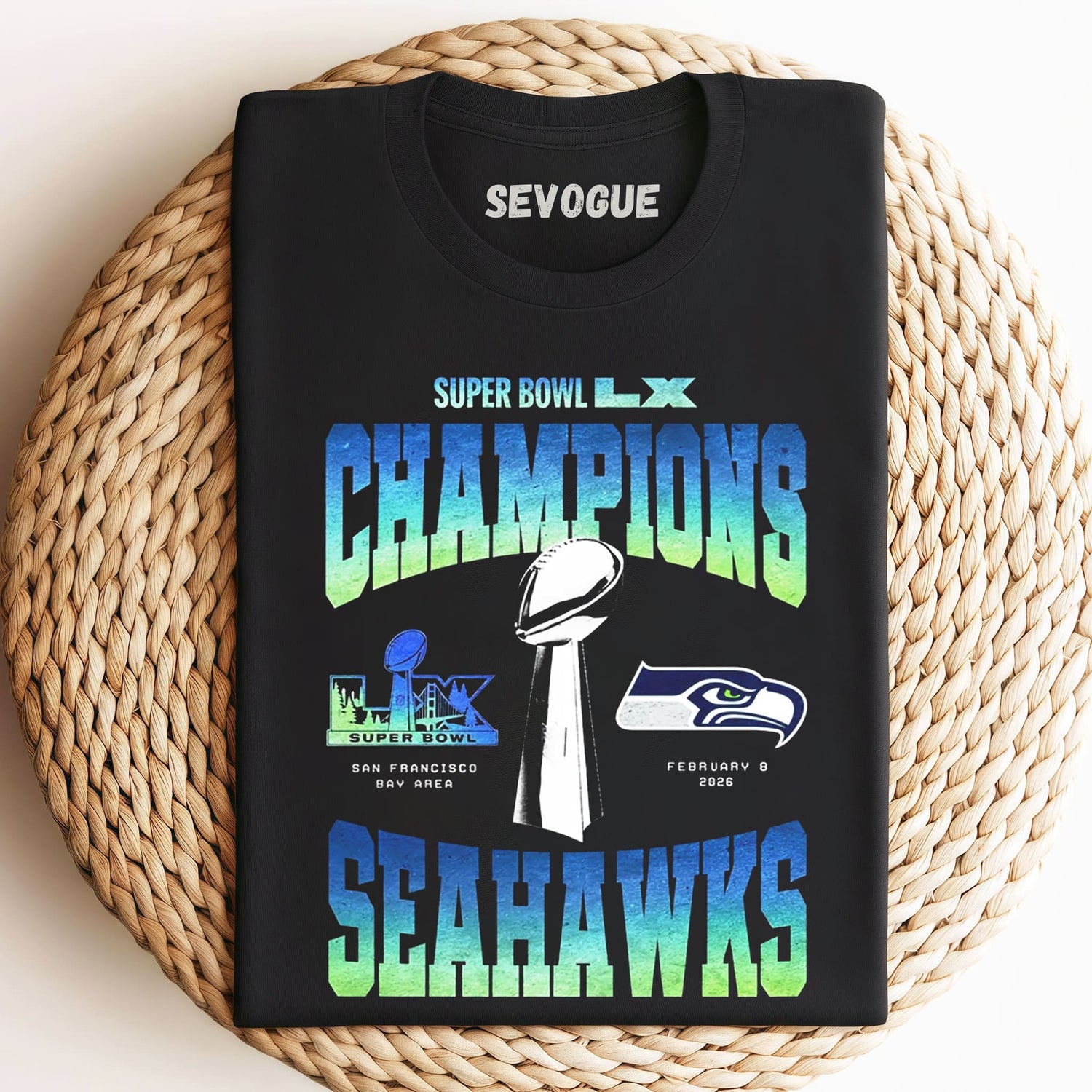 Seattle Seahawks & Super Bowl Lx Champion Unisex Tee, Sweatshirt & Hoodie