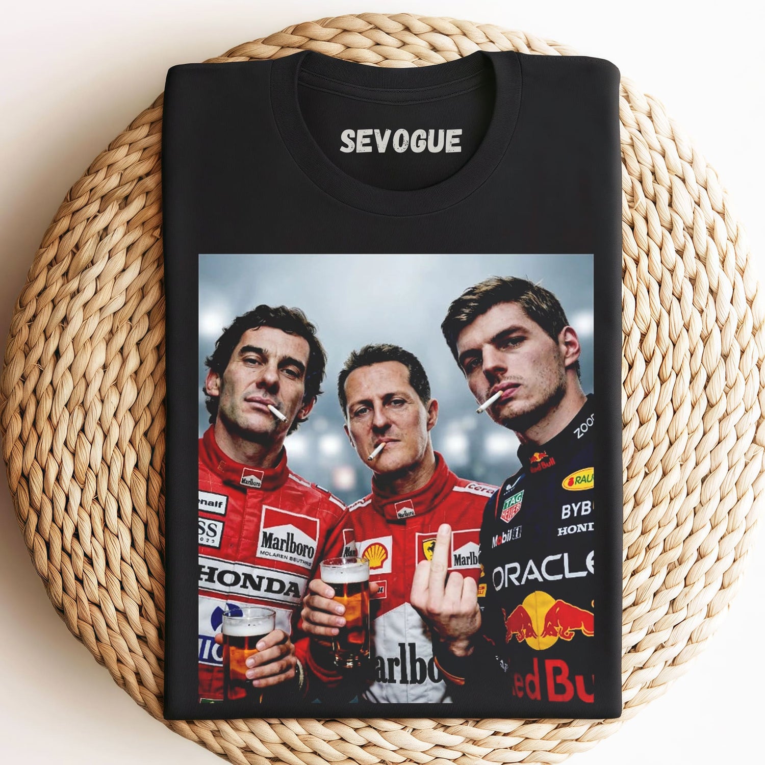 Senna & Michael Schumacher & Max Verstappen Unisex Tee, Tank Top, Layered LS, Sweatshirt & Hoodie