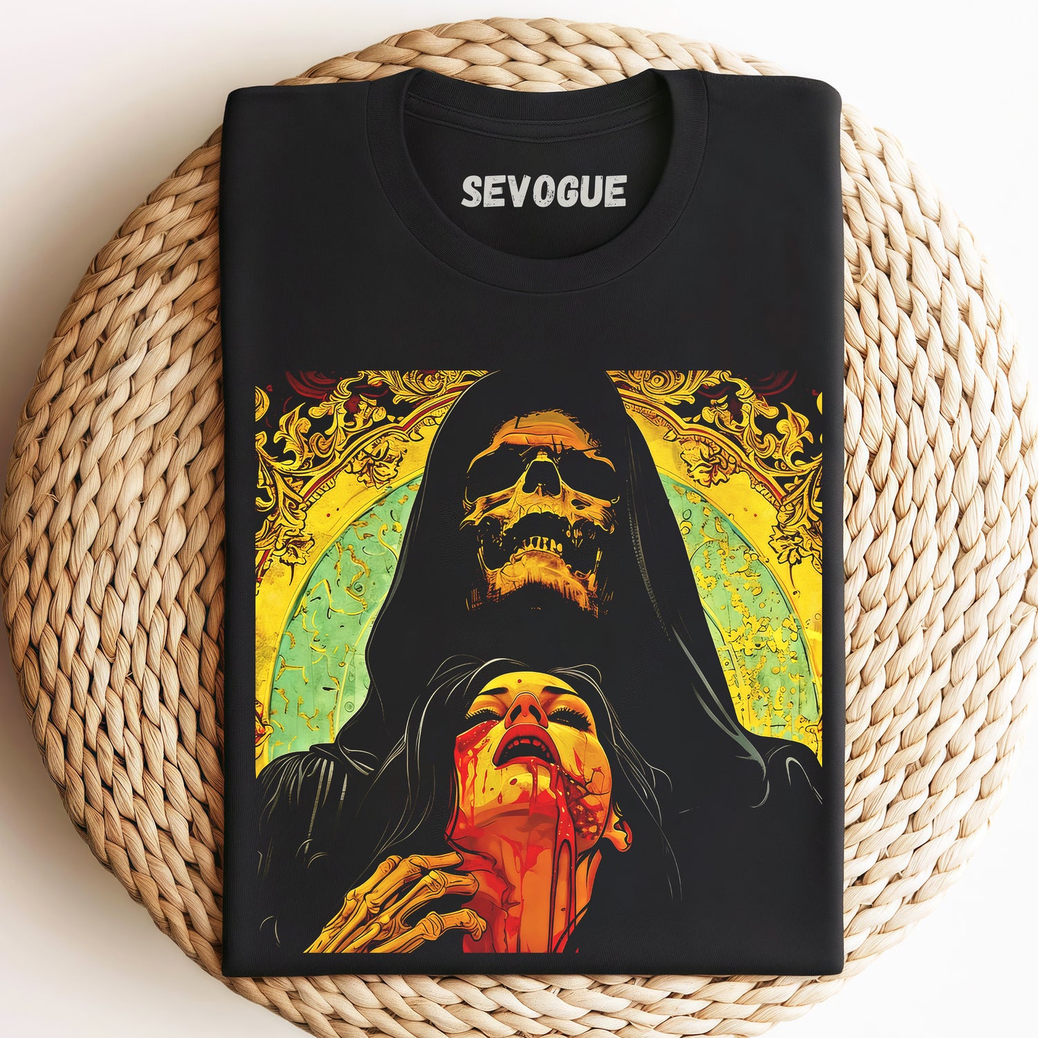 Skeleton Holding Woman Unisex Tee, Sweatshirt & Hoodi