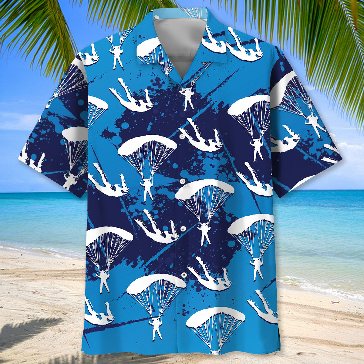 Skydiving Grunge Hawaiian Shirt