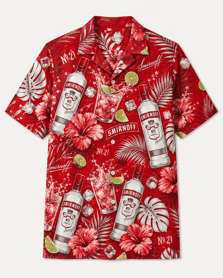 Smirnoff Red Tropical Splash Hawaiian Shirt