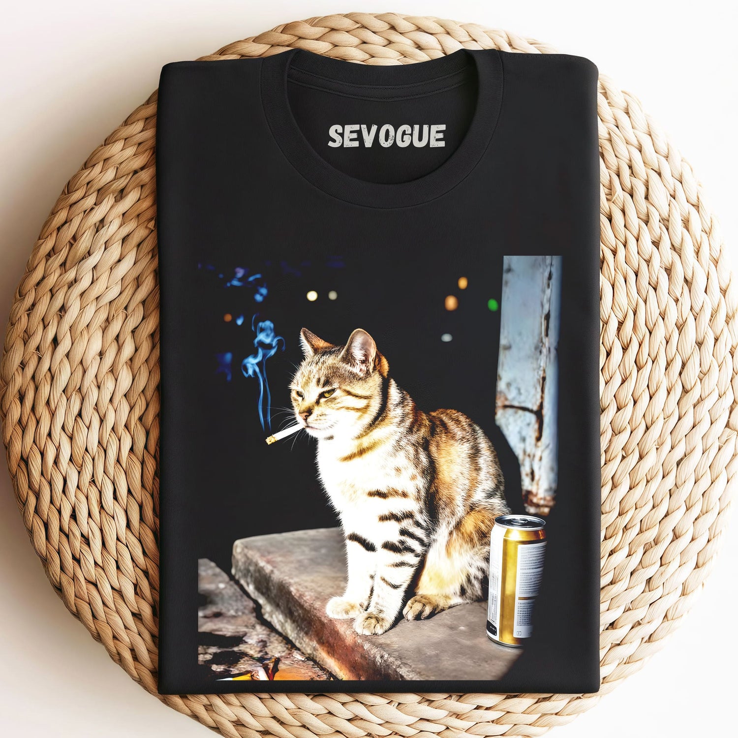Smoking Cat Meme Unisex Tee, Sweatshirt & Hoodie