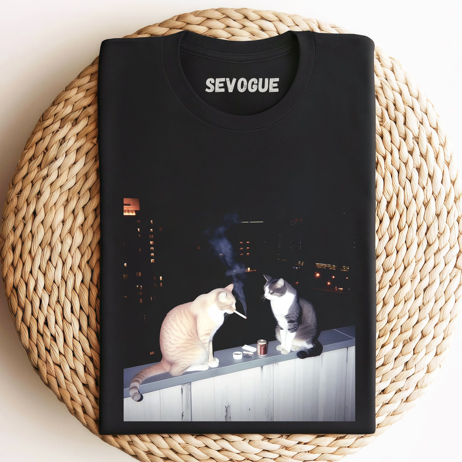 Smoking Cat Unisex Tee, Sweatshirt & Hoodi