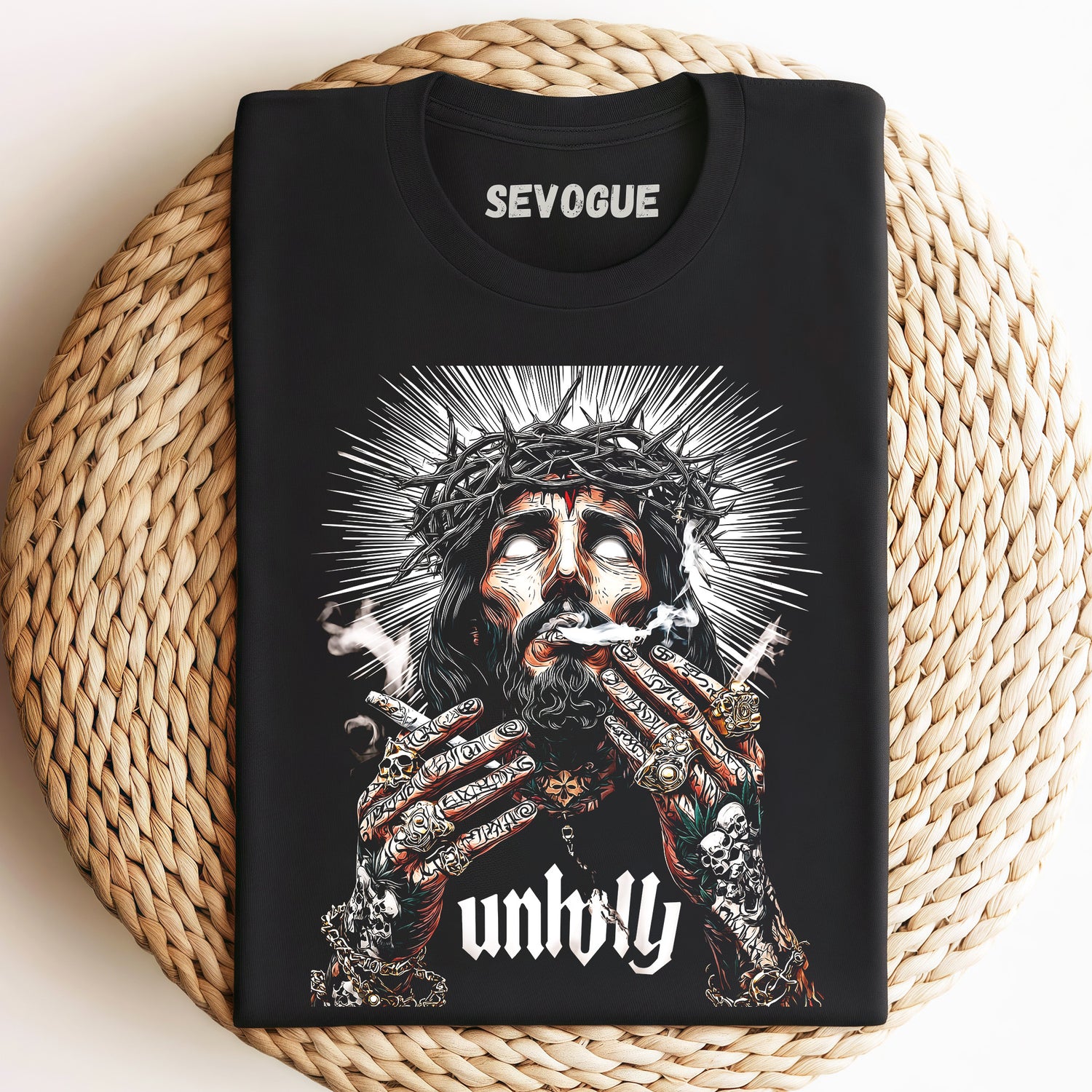 Smoking Tattoo God V2 Unisex Tee, Sweatshirt & Hoodi