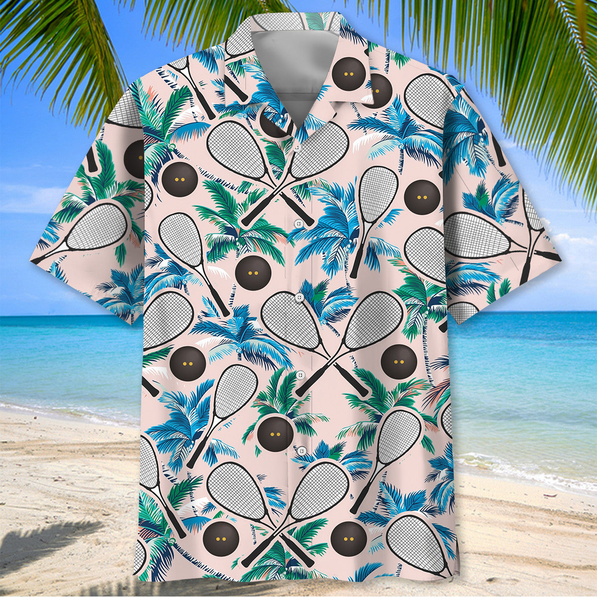 Squash Sport Tropical Palm Tree Hawaiian Shirt