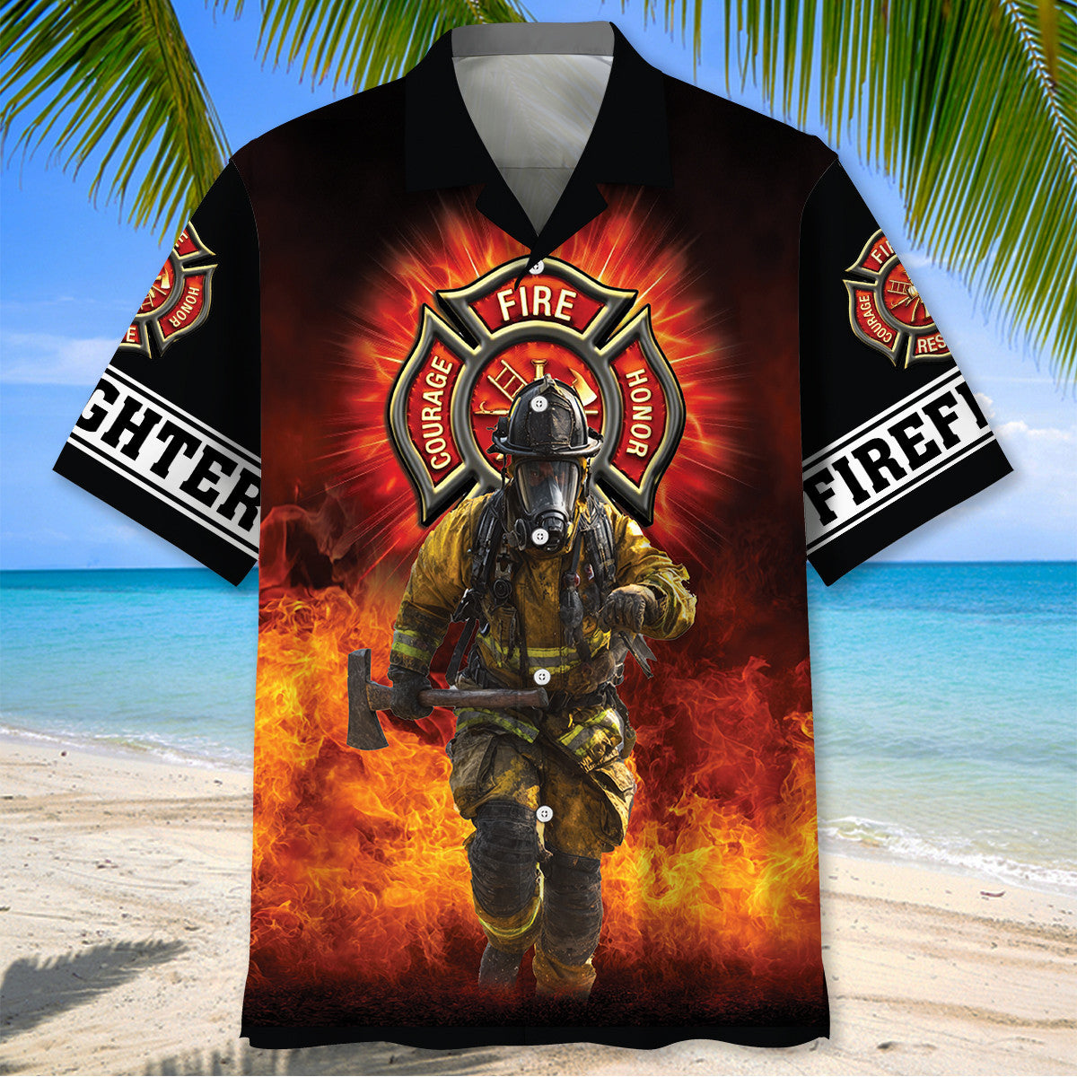 Strong Firefighter Hawaiian Shirt