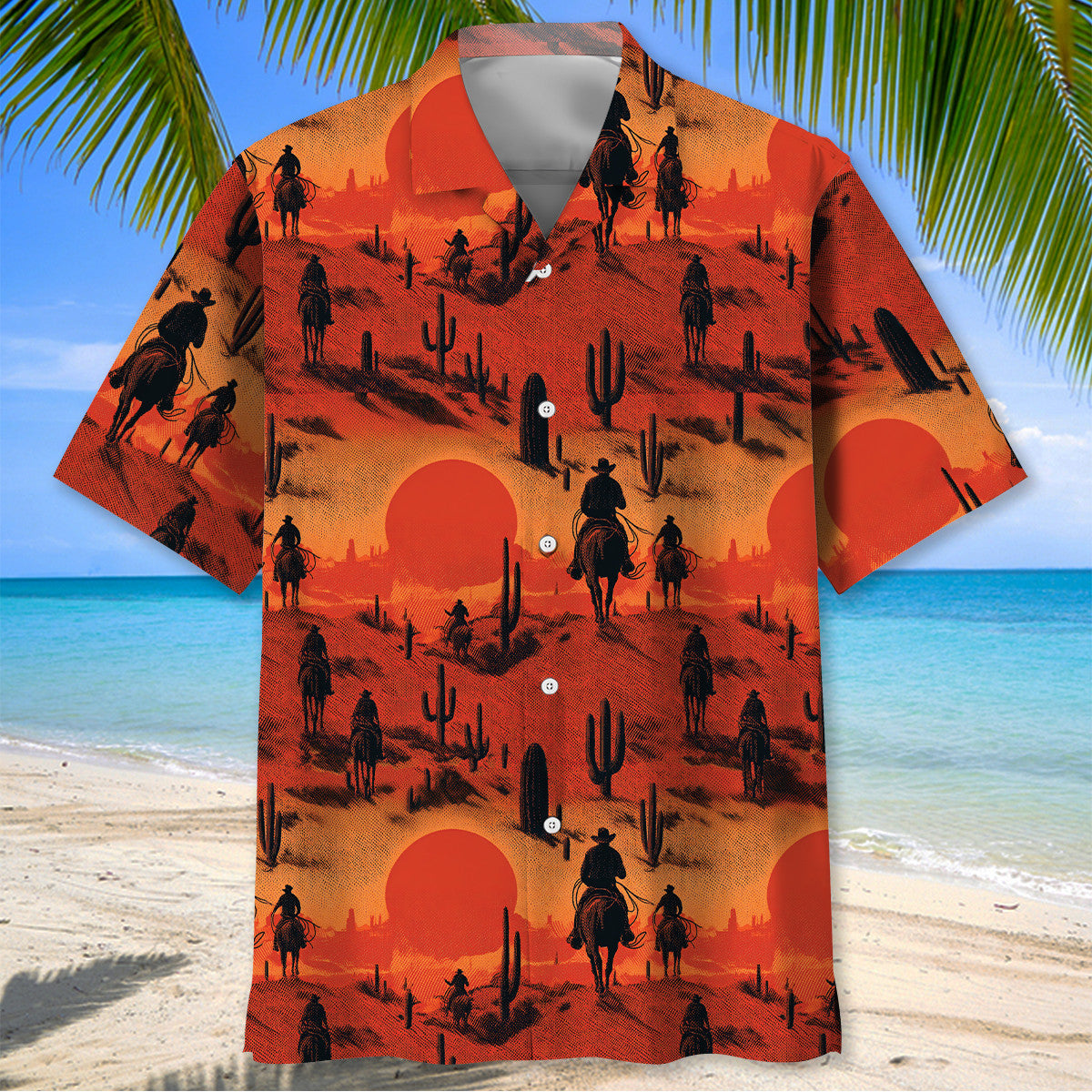 Sunset Rodeo Trail Hawaiian Shirt
