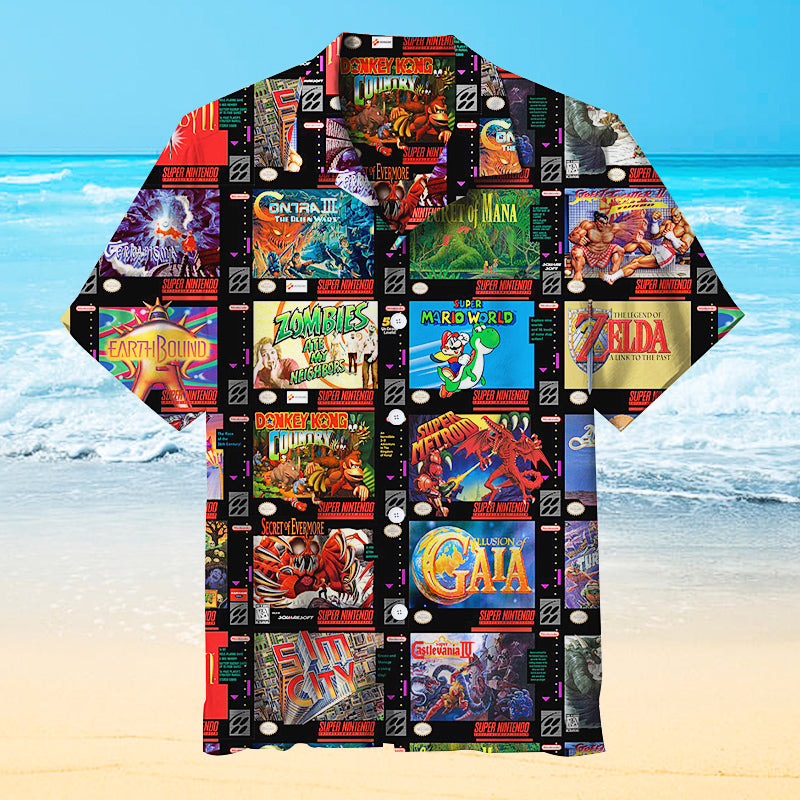 Super Nintendo Entertainment System Universal Hawaiian Shirt