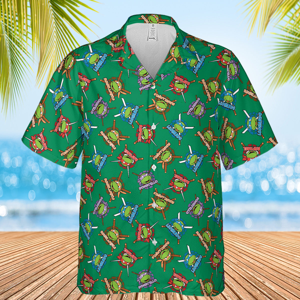TMNT Characters Pattern Hawaiian Shirt