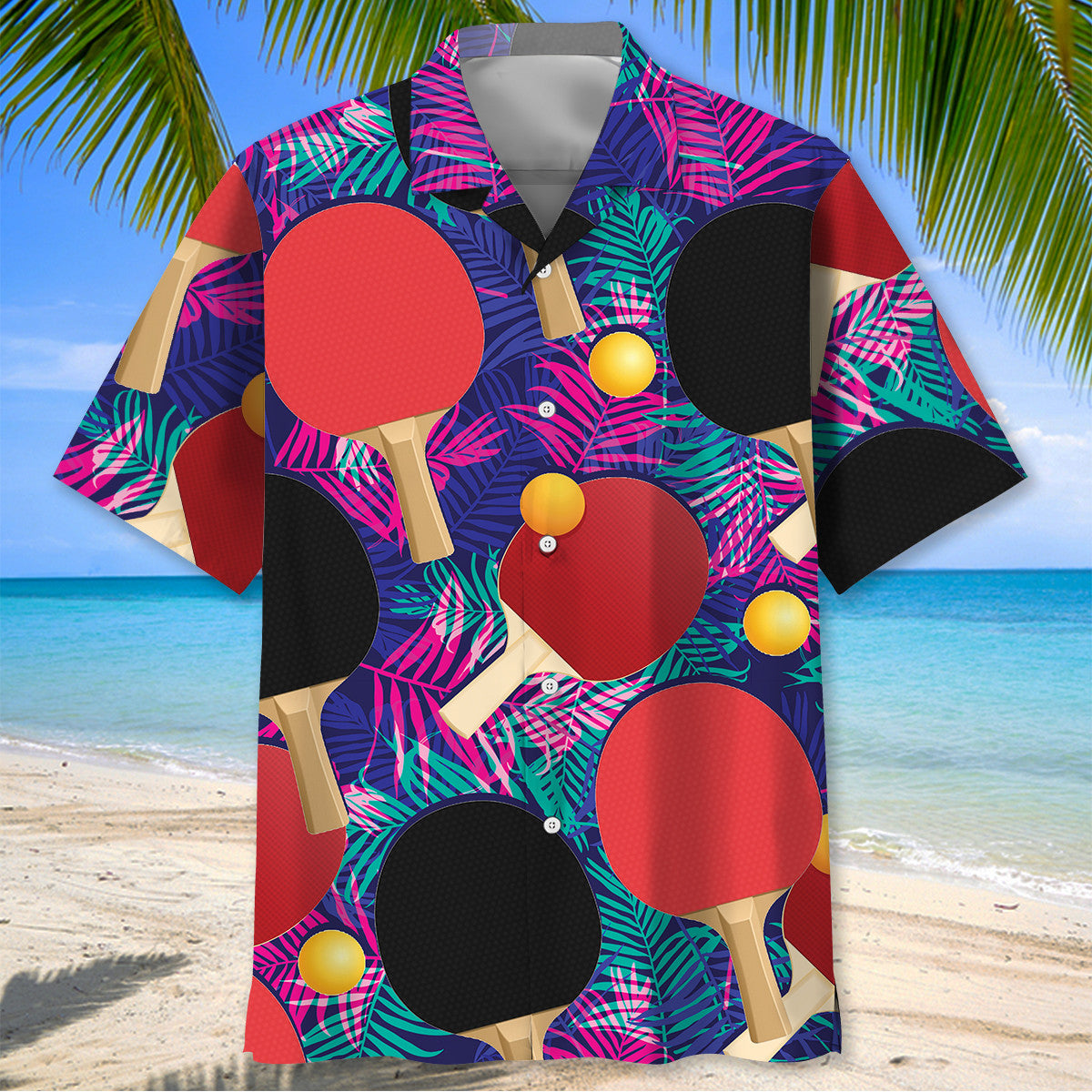 Table Tennis Tropical Hawaiian Shirt
