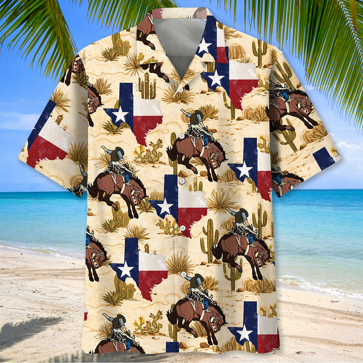 Texas Cowboy Desert Hawaiian Shirt