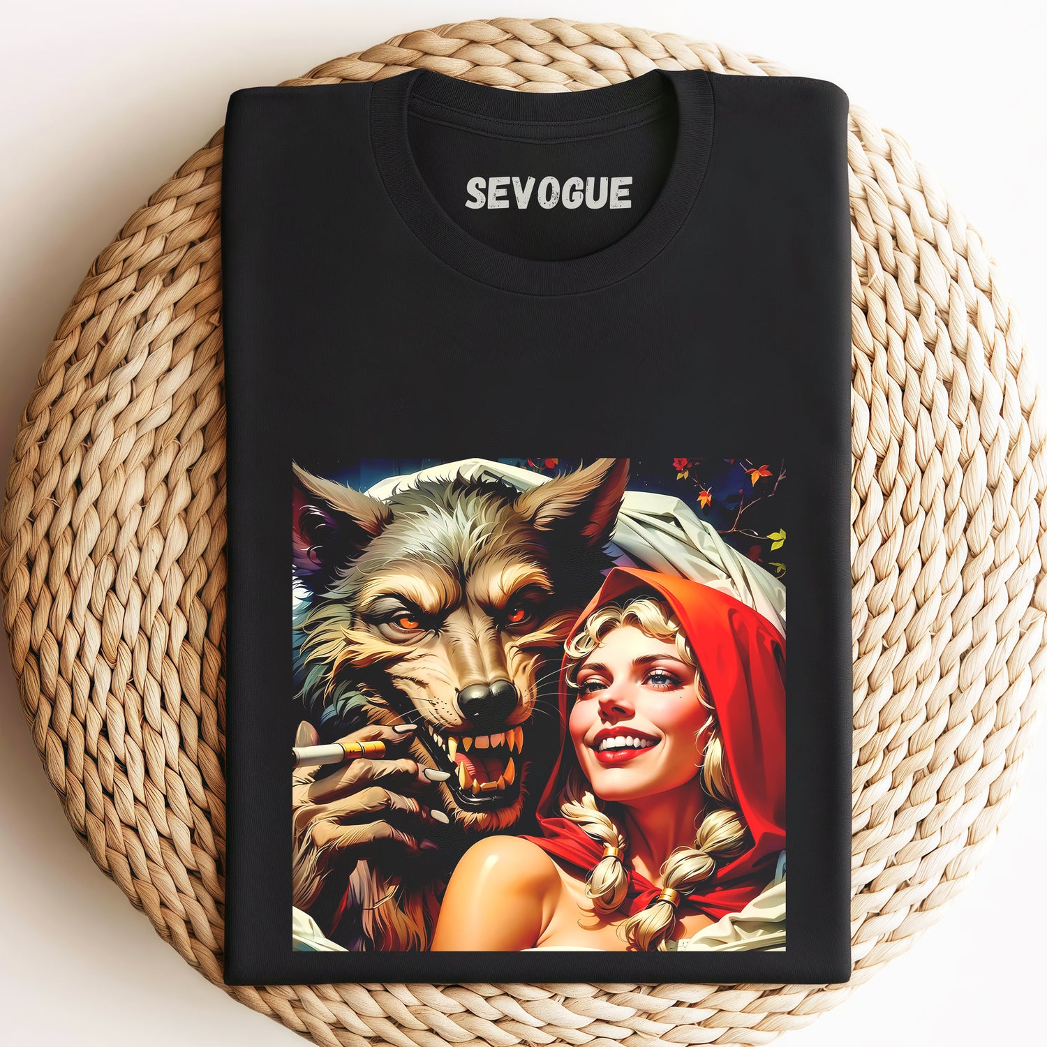 The Big Bad Wolf And Little Red Riding Hood Unisex Tee, Sweatshirt & Hoodi