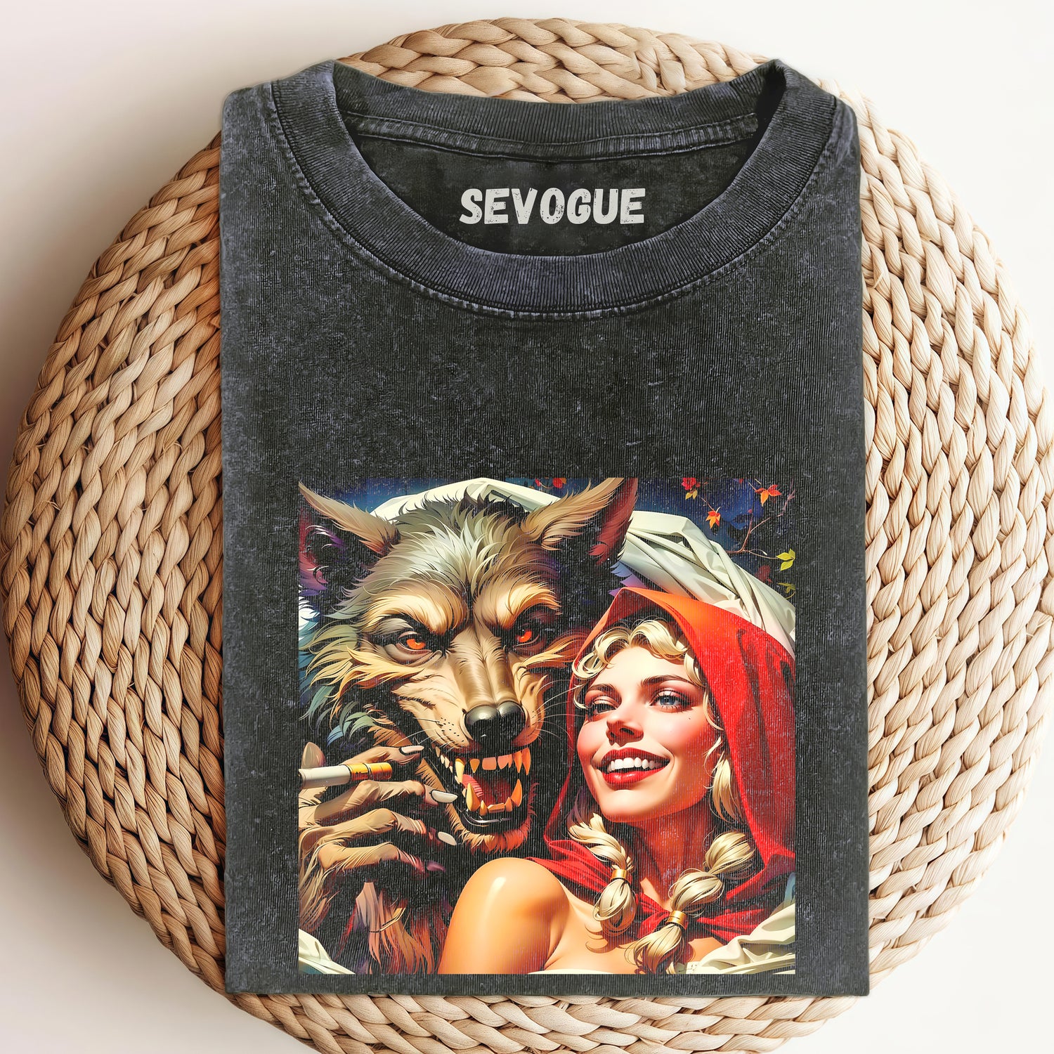 The Big Bad Wolf And Little Red Riding Hood Unisex Tee, Sweatshirt & Hoodi