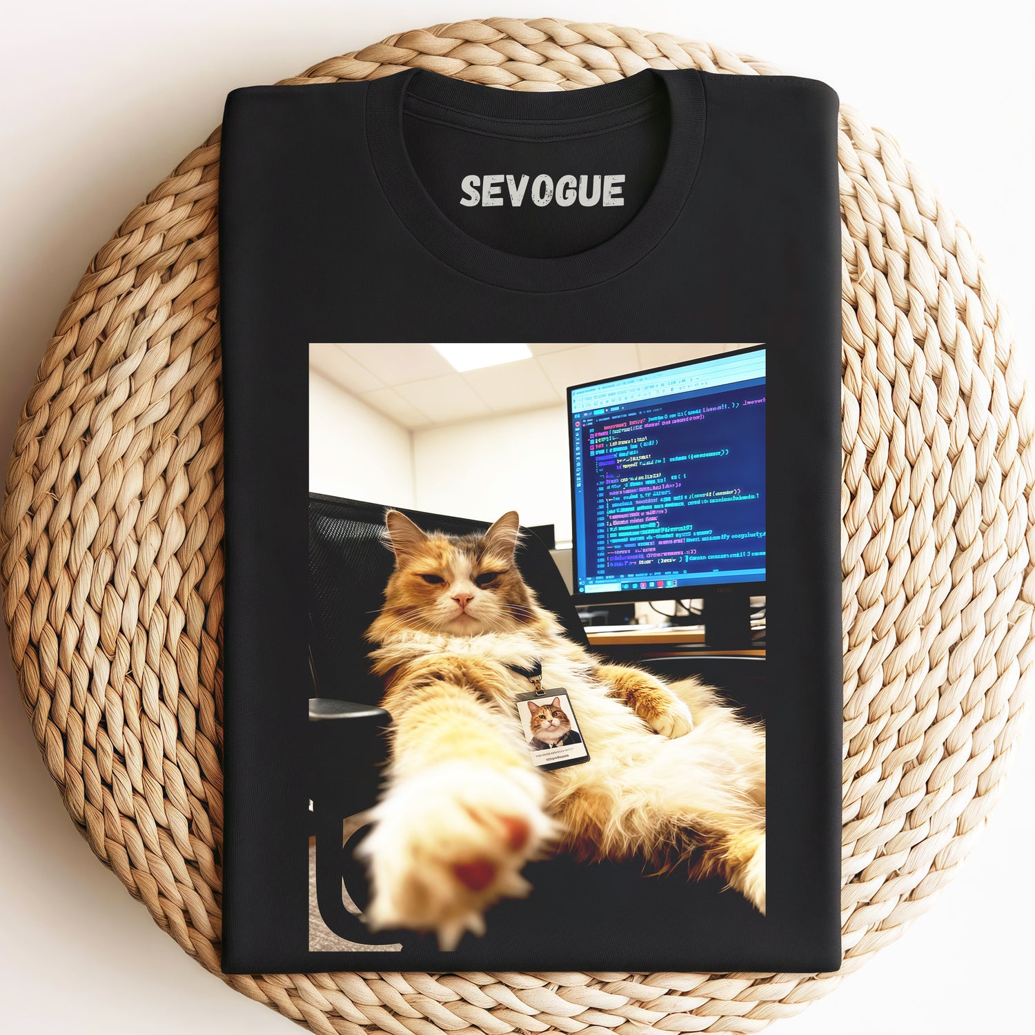 The Cat Is At Work Unisex Tee, Sweatshirt & Hoodi