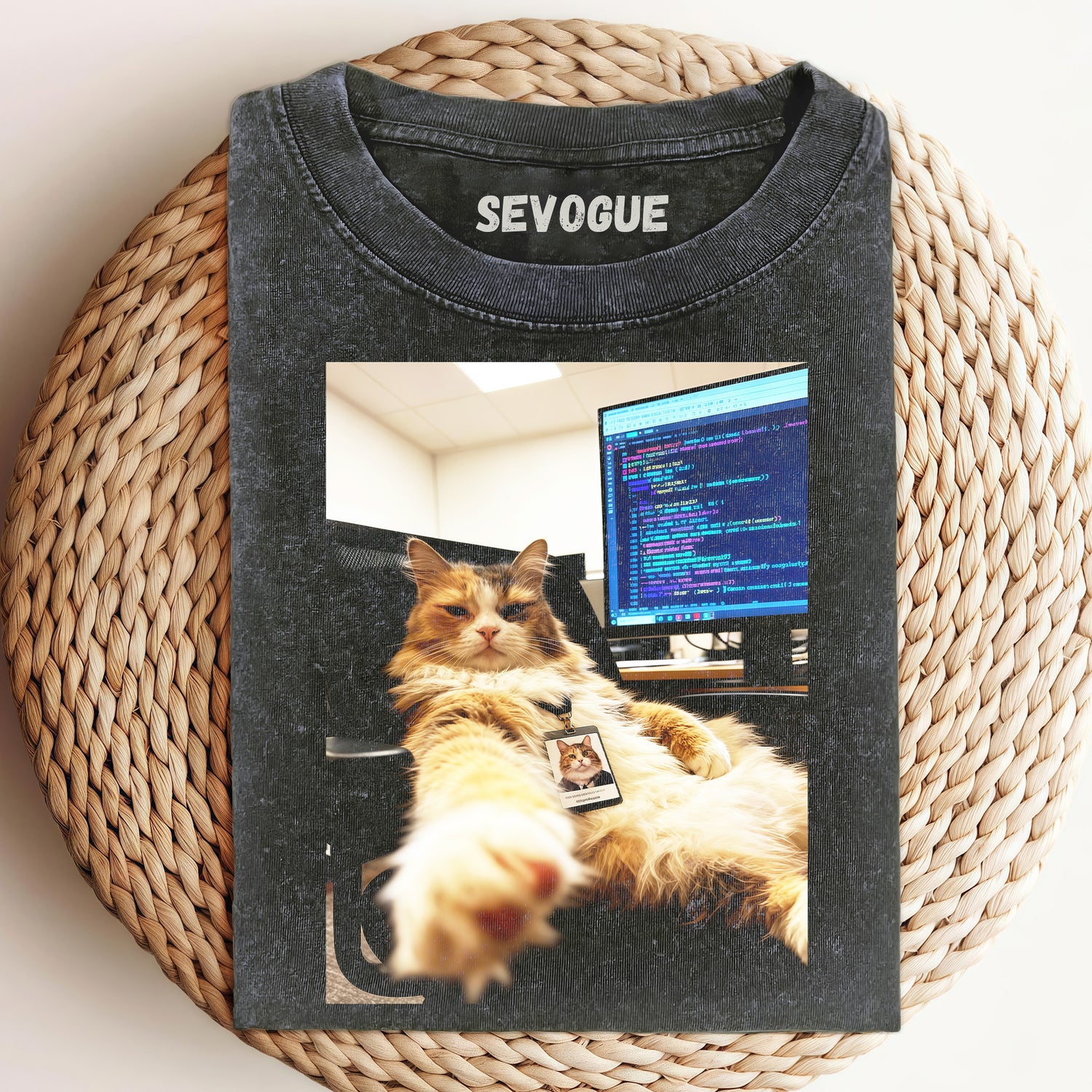 The Cat Is At Work Unisex Tee, Sweatshirt & Hoodi