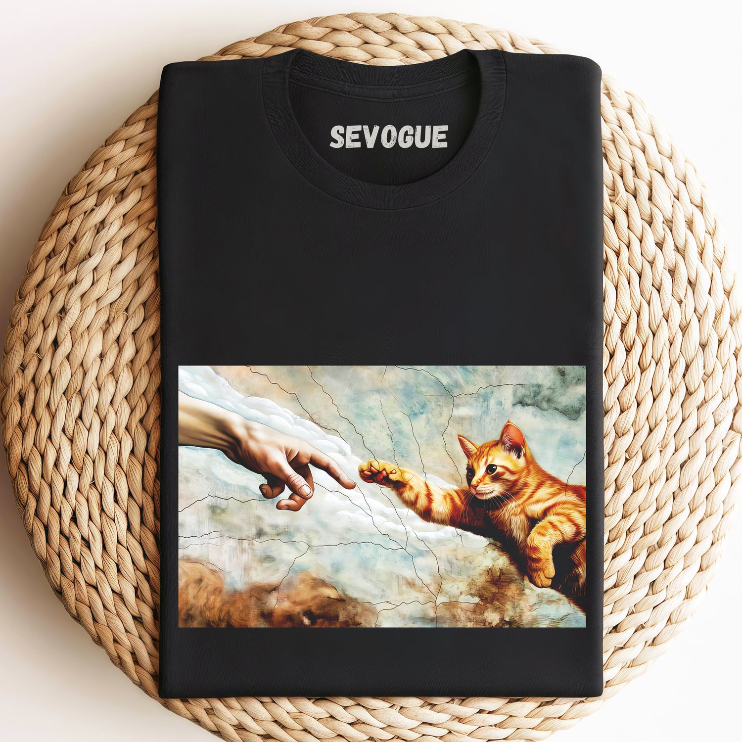 The Cat Reaches Out To God Unisex Tee, Sweatshirt & Hoodie