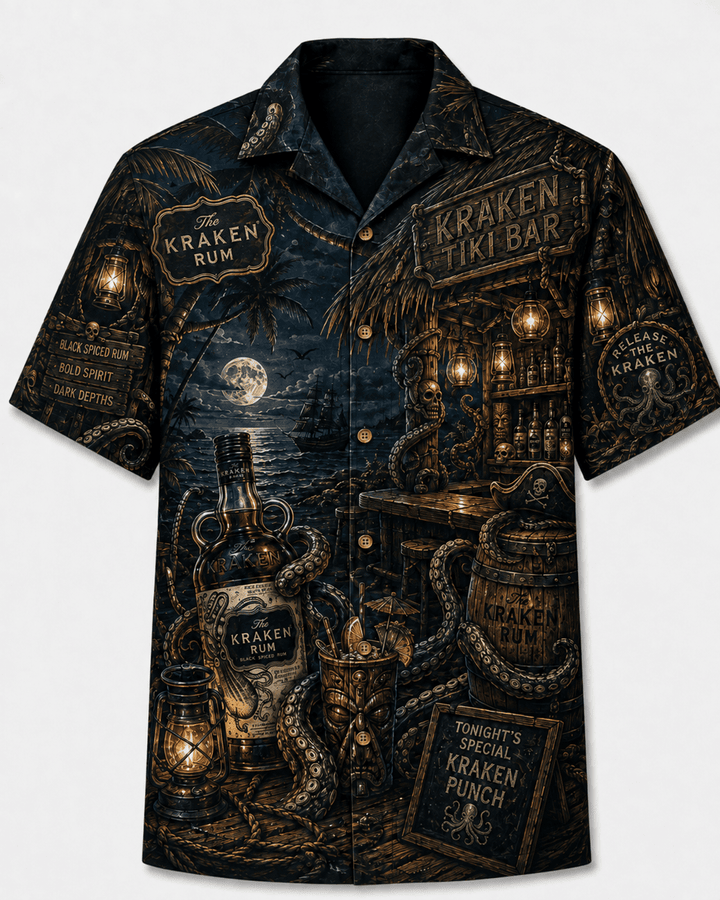 The Kraken Tiki Bar Hawaiian Shirt